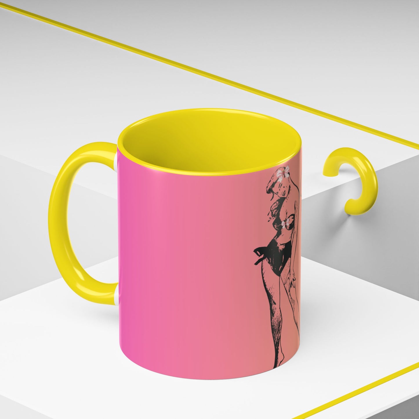 Island Girl Accent Coffee Mug | Retro Drinkware, Beach Gift, Summer Vibes, Unique Morning Brew, Gift for Her