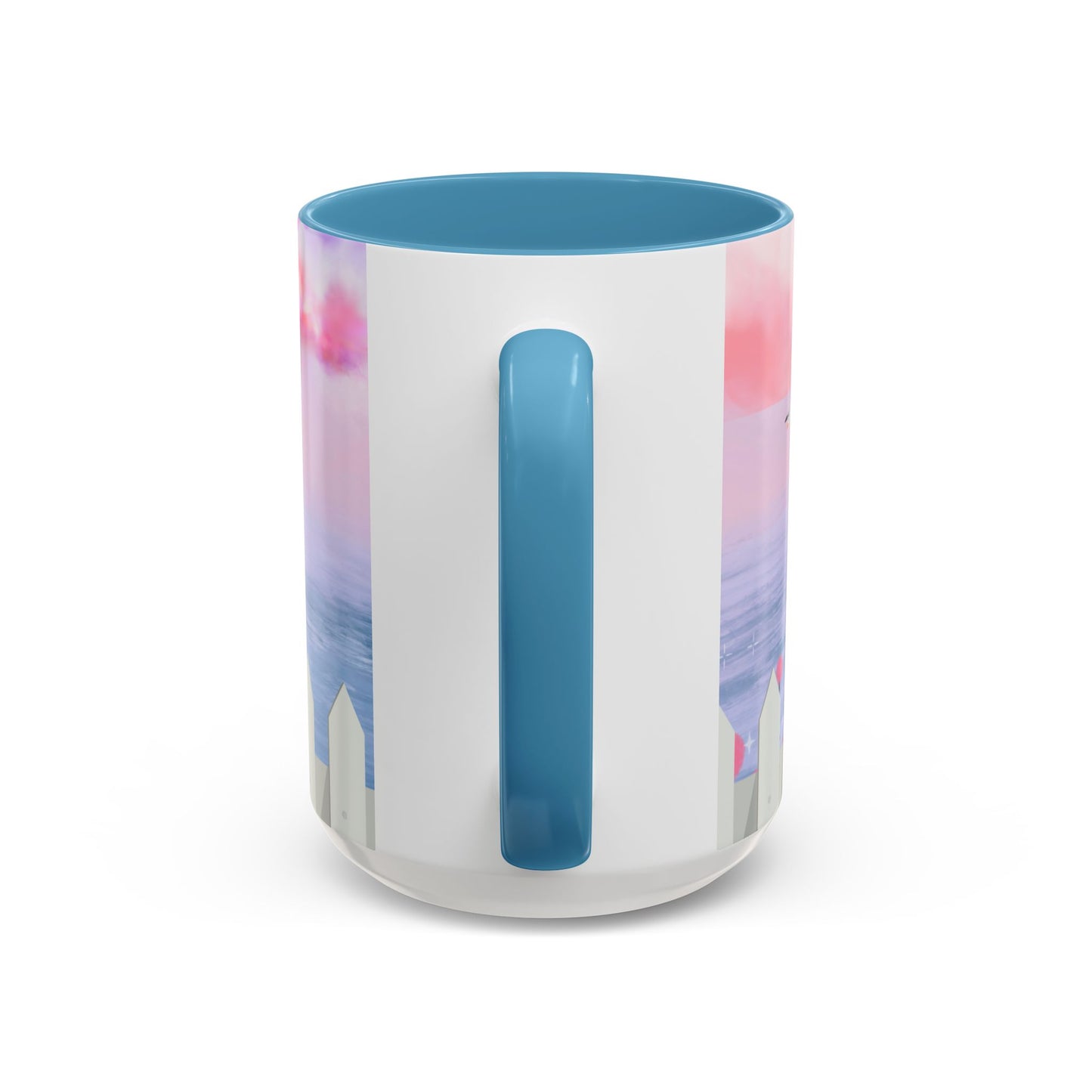 Coastal Accent Coffee Mug - Beach Vibes, Ocean Lovers, Nautical Gift, Seagull Design, Serene Decor