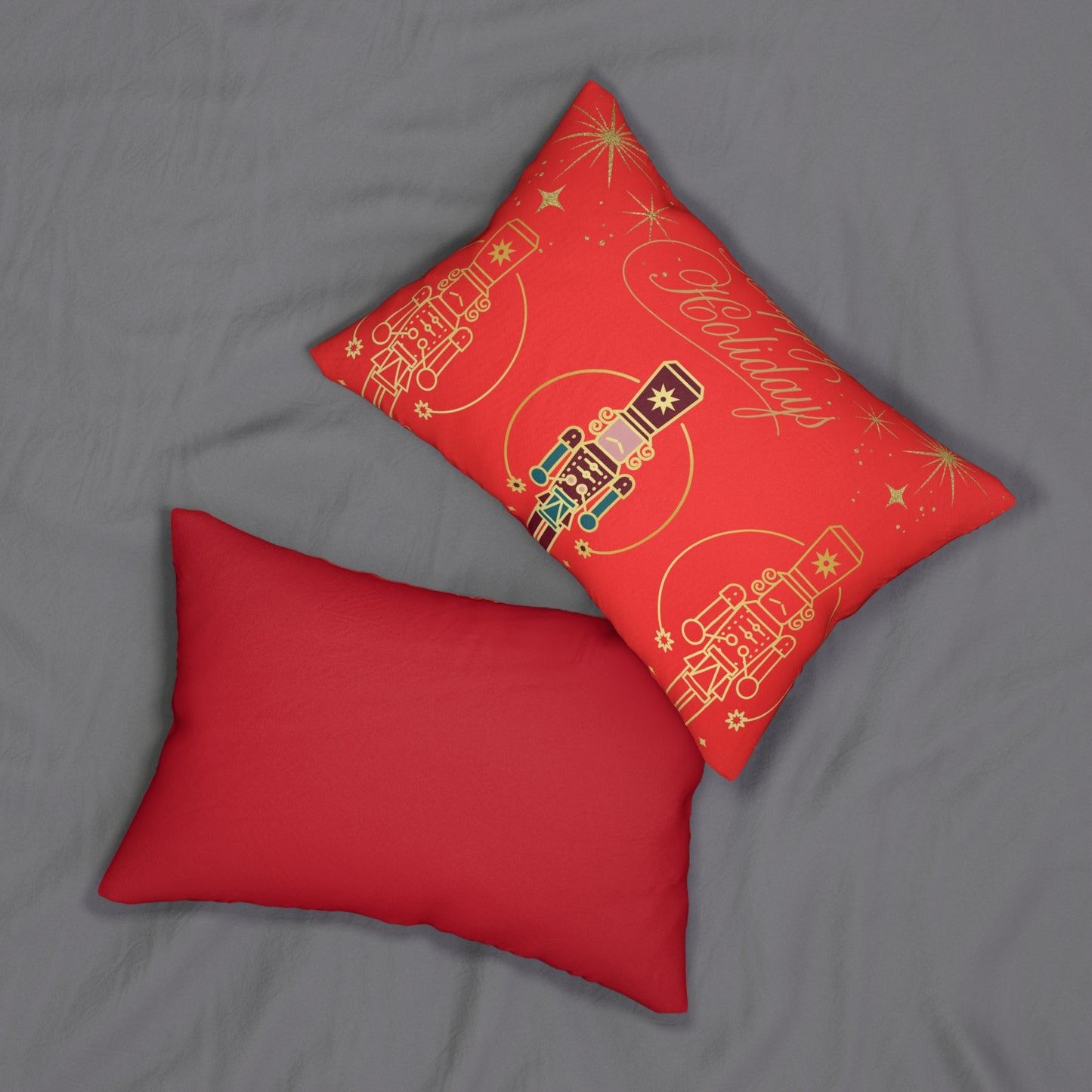 Festive Nutcracker Lumbar Pillow - Holiday Decor