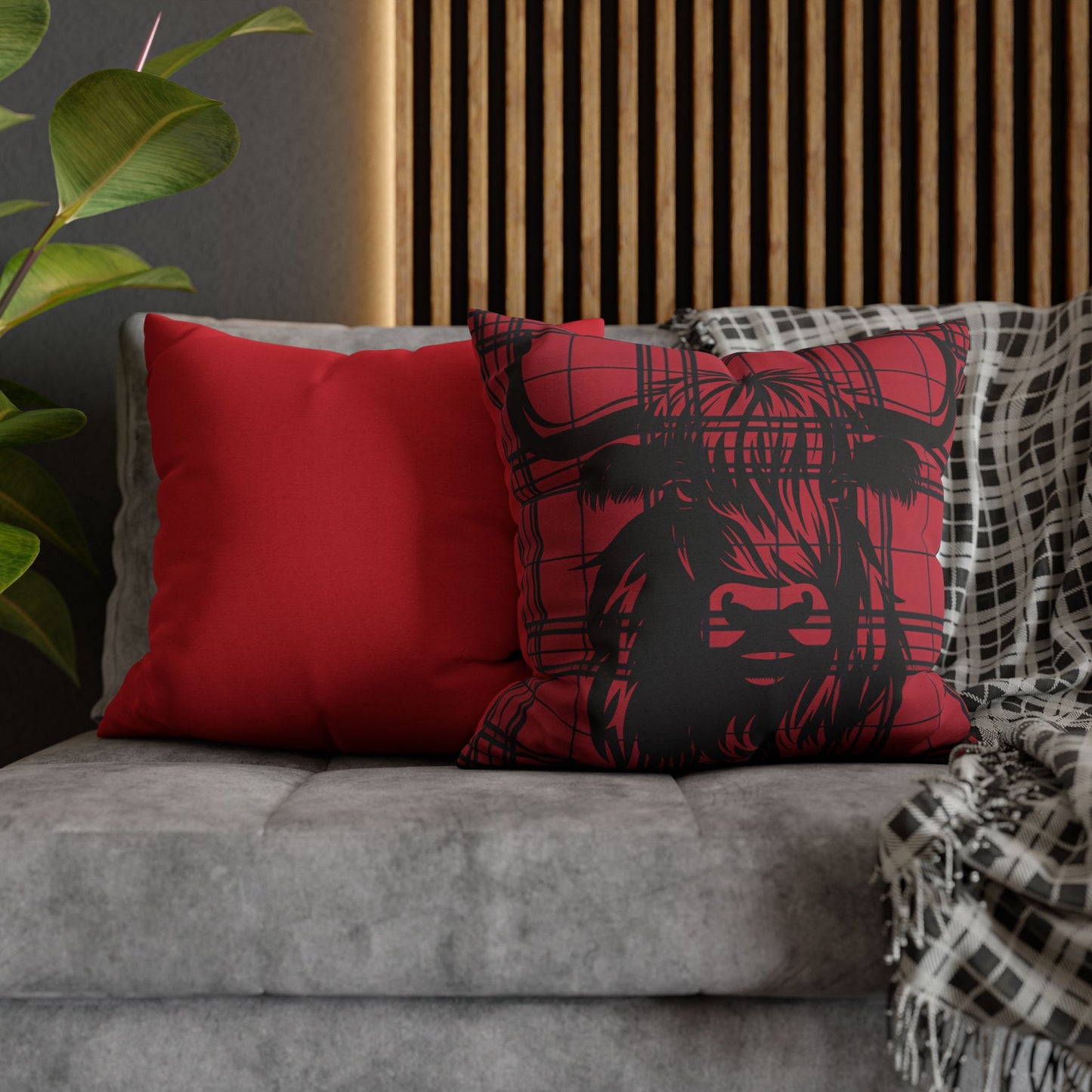 Highland Cow Pillowcase, Rustic Farmhouse Decor, Gift for Animal Lovers, Cozy Home Accent, Wedding or Housewarming Gift