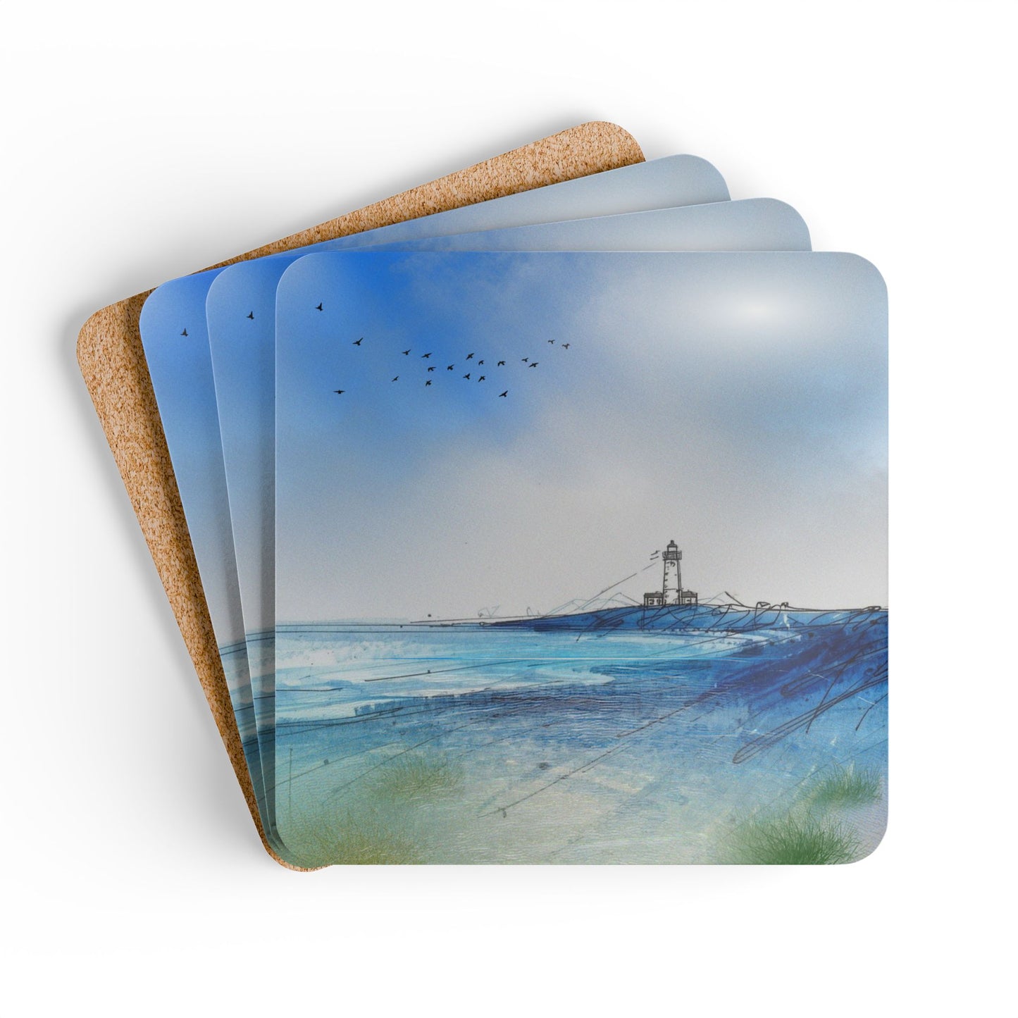 Corkwood Coaster Set