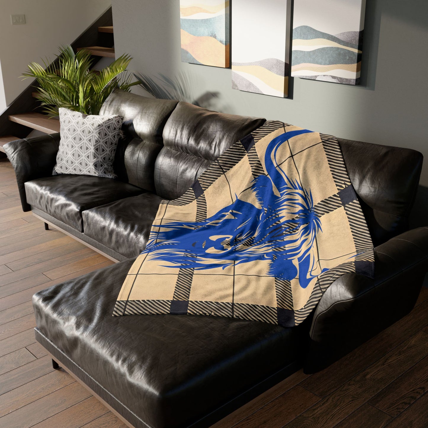 Highland Cow Blanket, Cozy Decorative Throw, Soft Fleece Blanket, Farmhouse Style Decor, Gift for Cow Lovers, Rustic Home Accessory