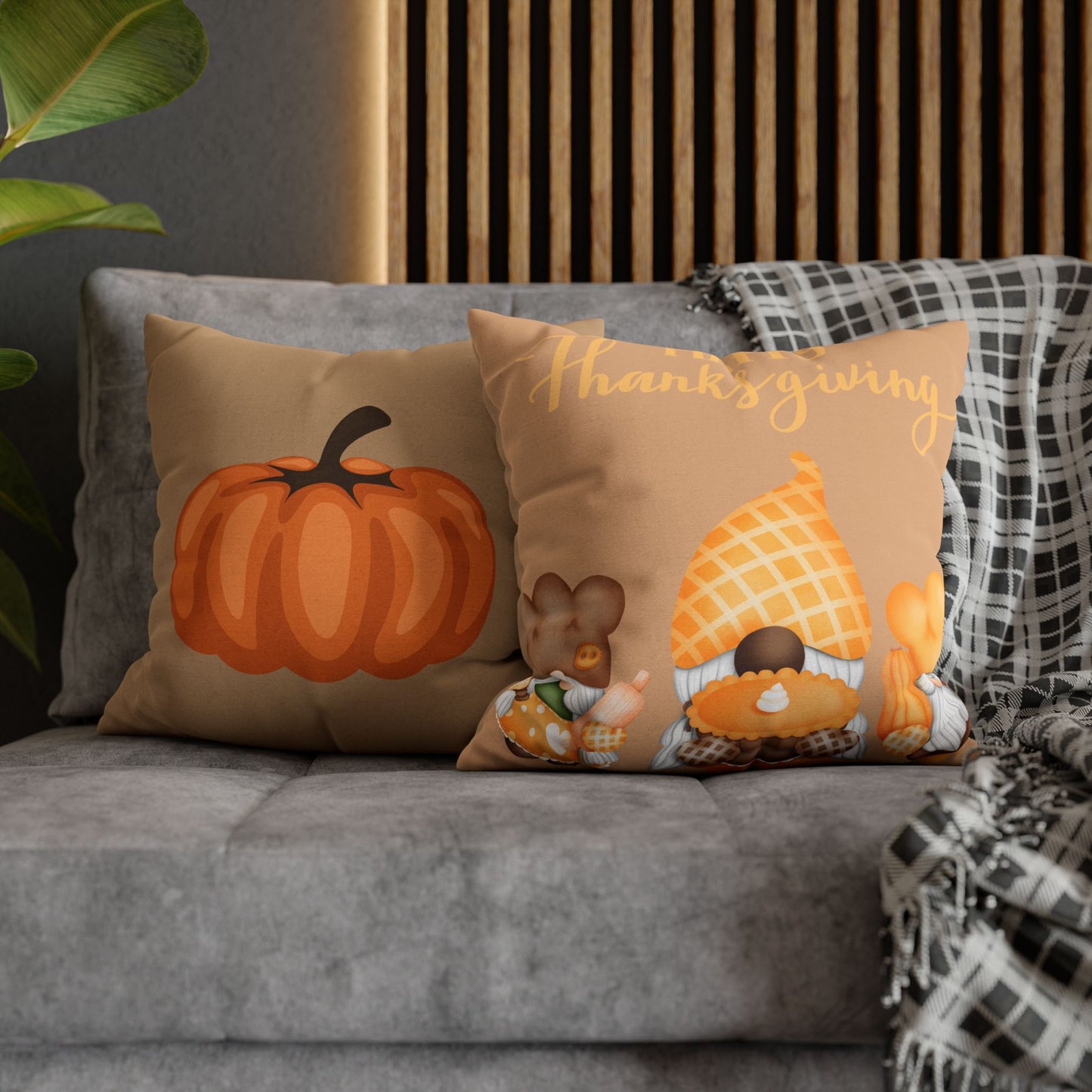 Thanksgiving Gnome Pillowcase - Cozy Fall Decor