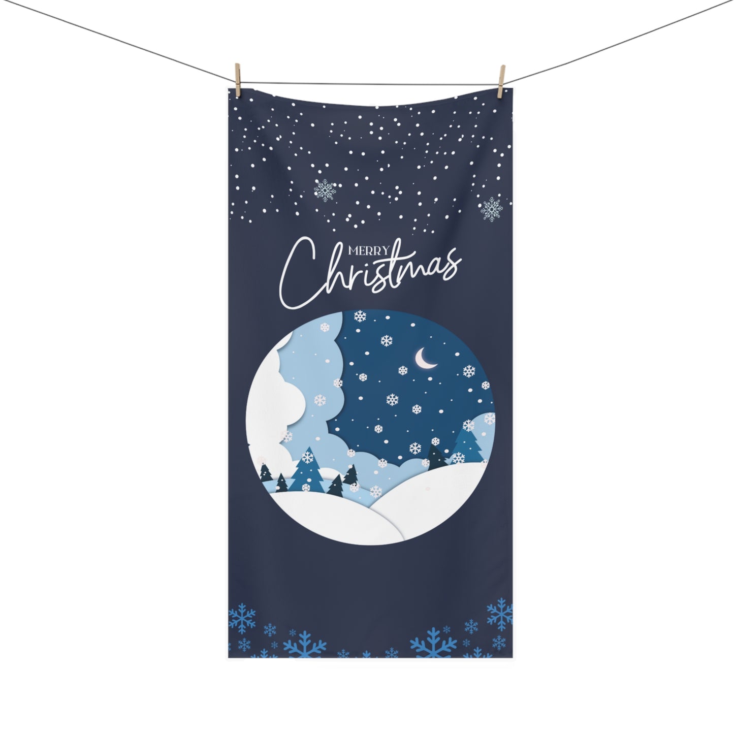 Festive Christmas Towel, Holiday Decor, Winter Kitchen Towel, Seasonal Gift, Seasonal Home Accessories, Merry Christmas Towel