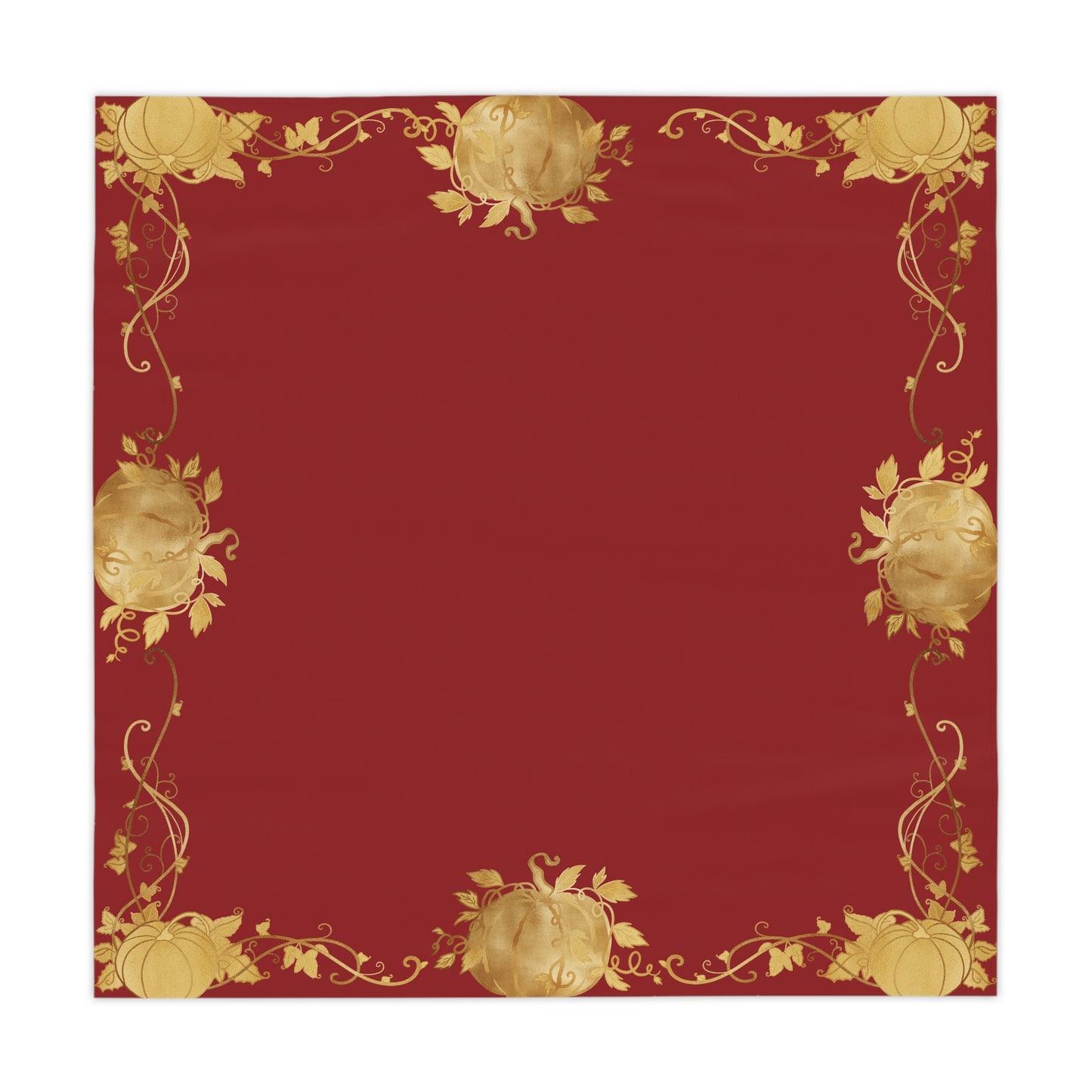 Elegant Floral Gold Tablecloth for Dining | Seasonal Decor | Perfect for Celebrations