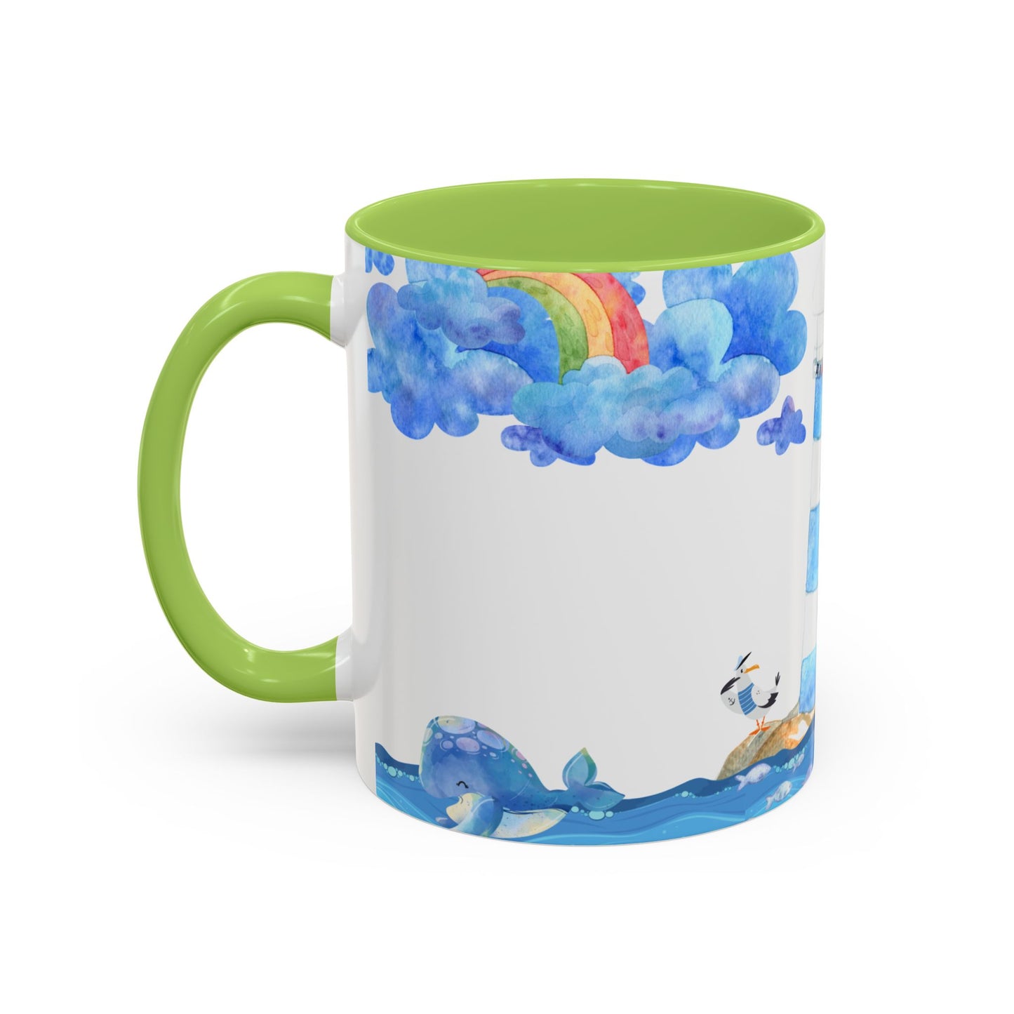 Coastal Lighthouse Coffee Mug, Nautical Drinkware, Beach Themed, Ocean Lover Gift, Relaxing Home Decor