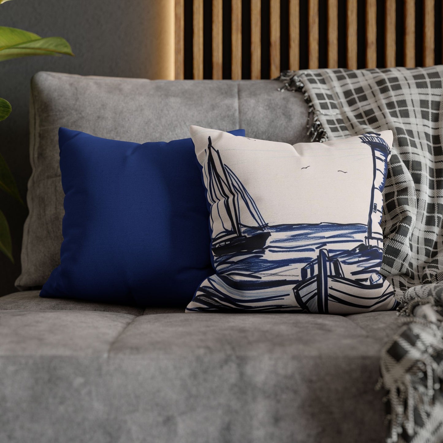 Nautical Sailboat Pillow