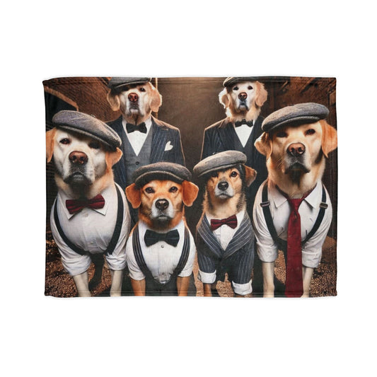 Stylish Dog-Themed Blanket, Fun Pet Gift, Cozy Home Decor, Dog Lover's Celebration Blanket, Unique Pet Lover Gift, Cute Puppy Blanket