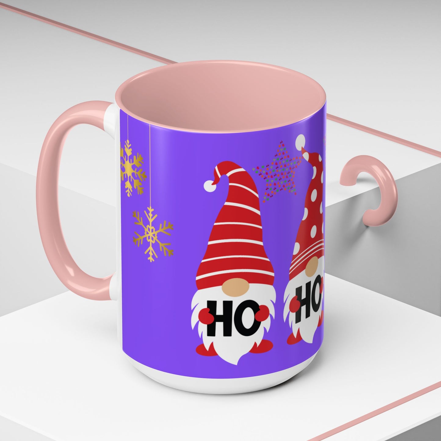 Gnome Holiday Coffee Mug, Festive Mug, Christmas Gift Mug, Cute Gnome Cup, Ho Ho Ho Coffee Mug