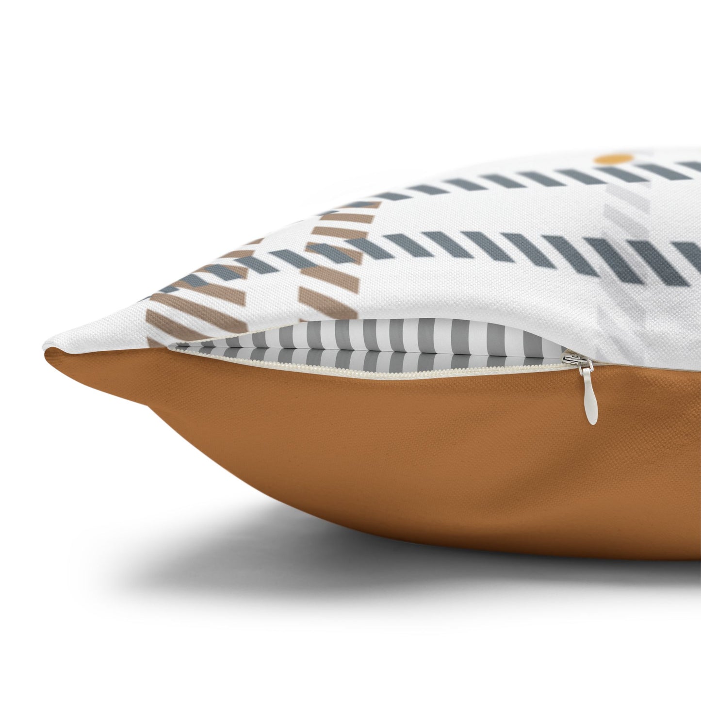 Gold Plaid Decorative Pillowcase — Plaid Throw Pillow Cover with Metallic Heart & Floral Accents