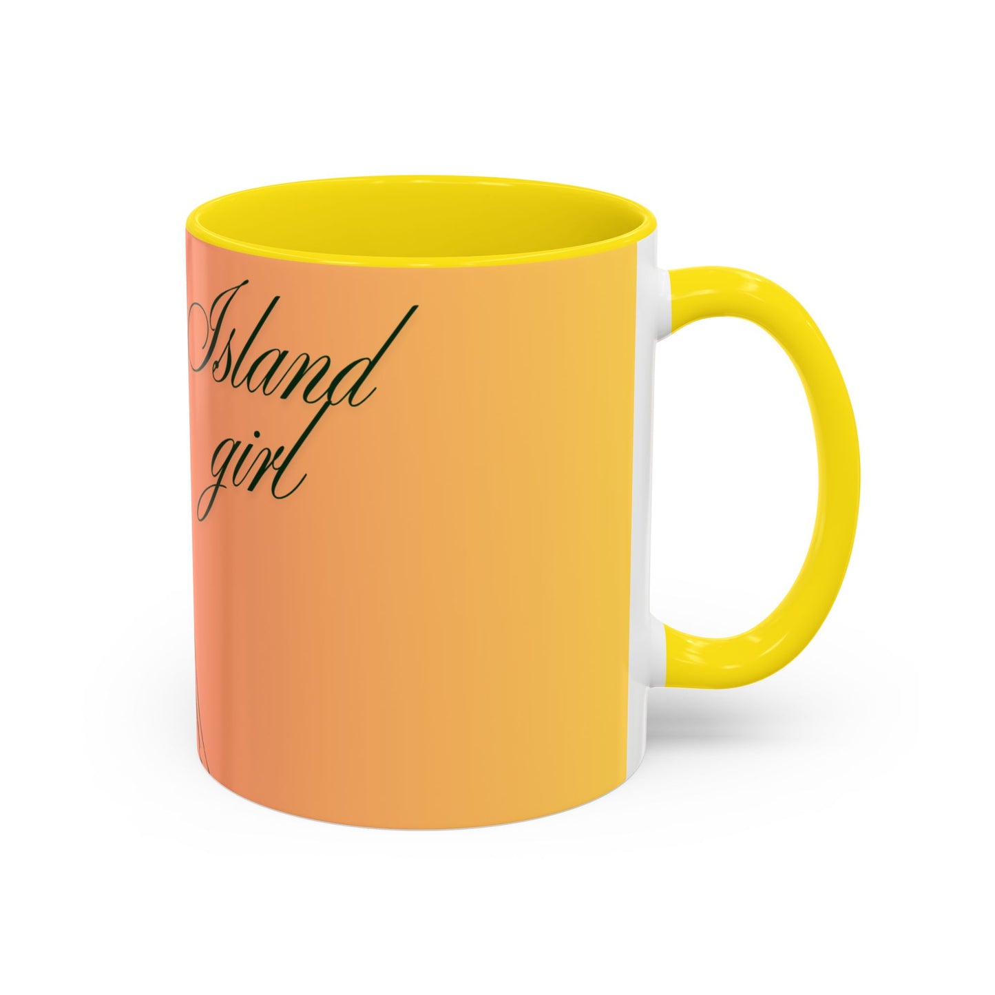 Island Girl Accent Coffee Mug | Retro Drinkware, Beach Gift, Summer Vibes, Unique Morning Brew, Gift for Her