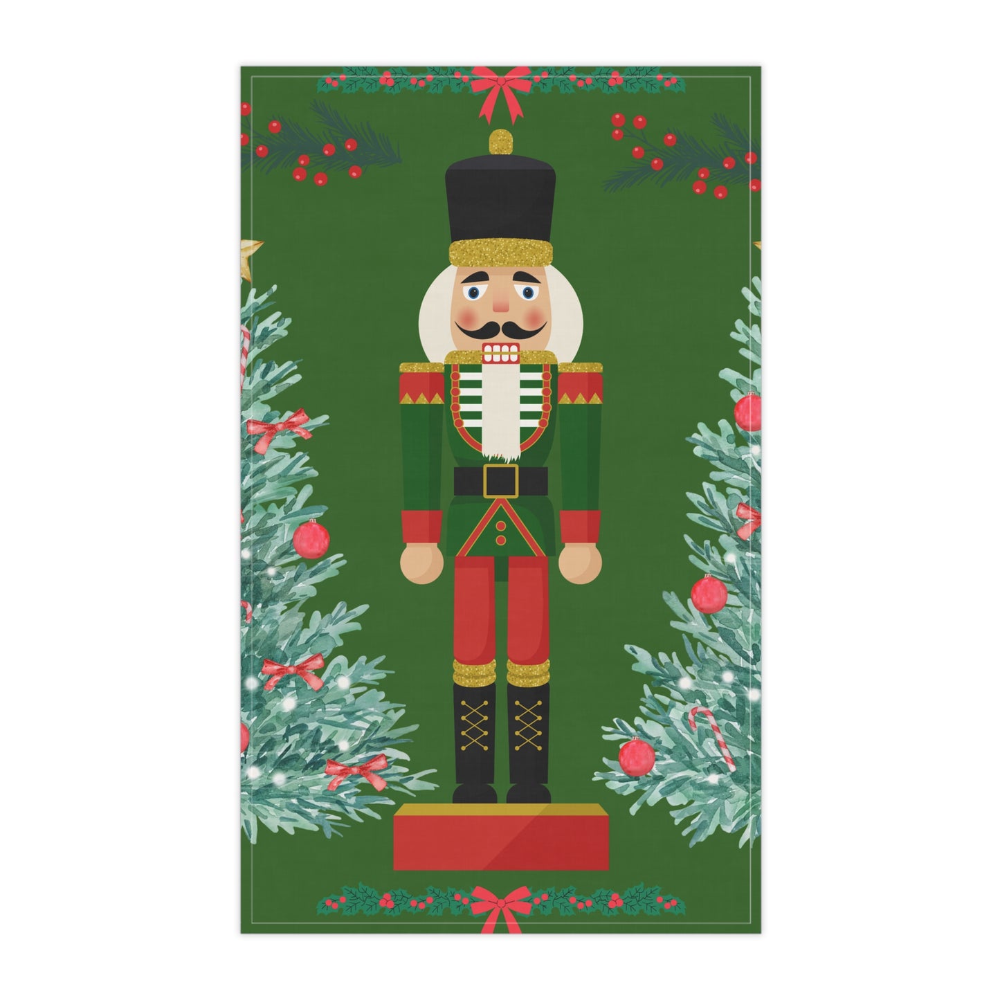 Festive Nutcracker Tea Towels - Holiday Kitchen Decor