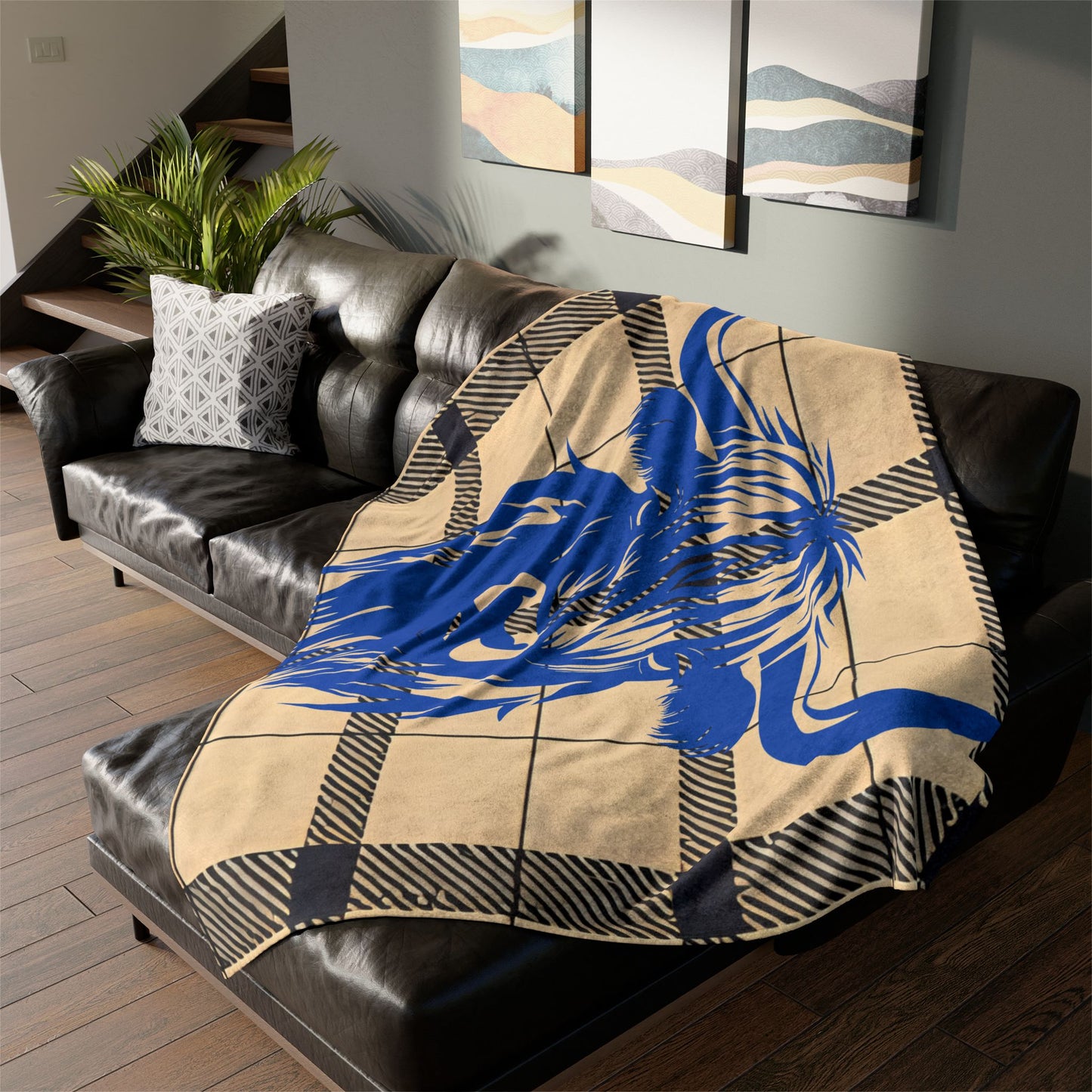 Highland Cow Blanket, Cozy Decorative Throw, Soft Fleece Blanket, Farmhouse Style Decor, Gift for Cow Lovers, Rustic Home Accessory