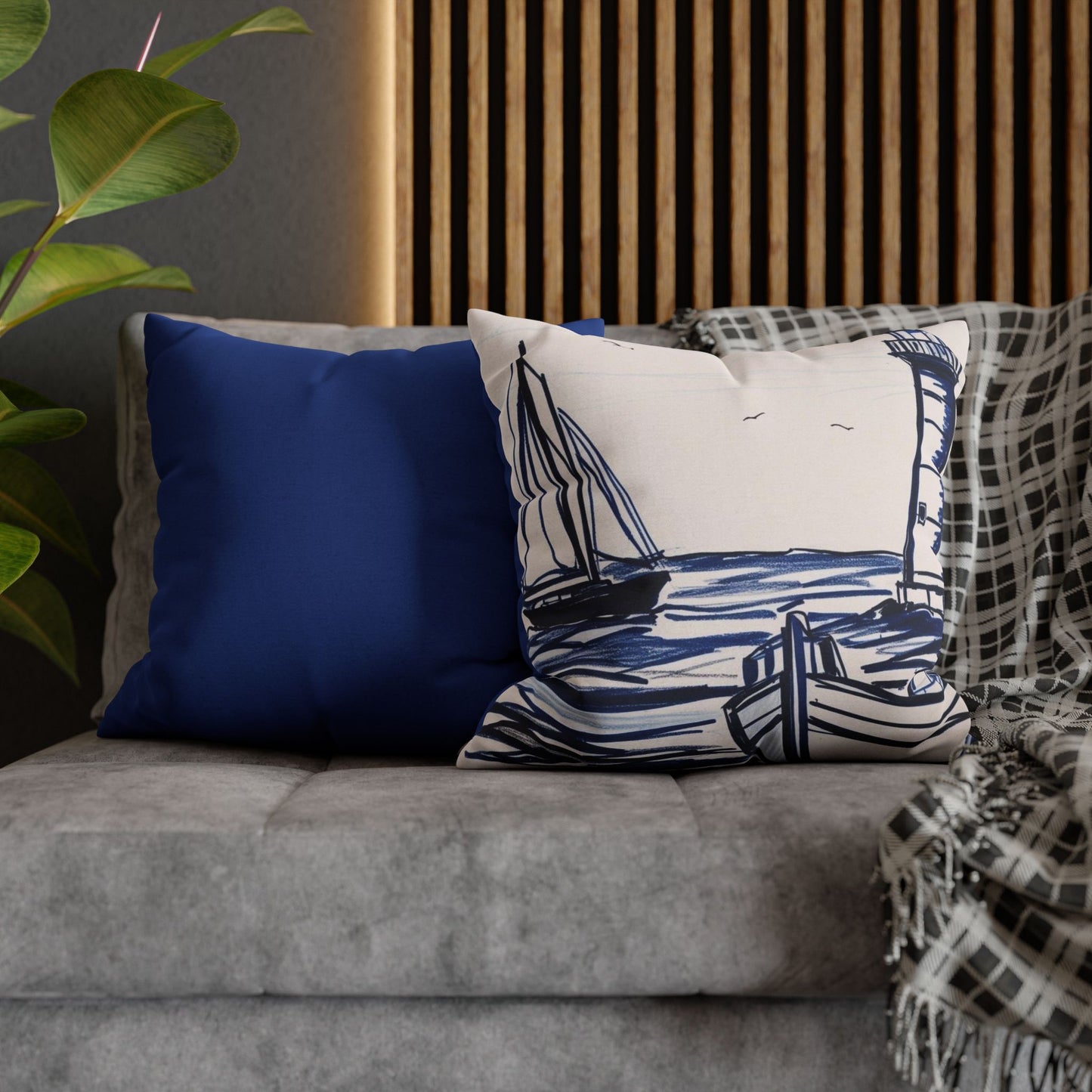 Nautical Sailboat Pillow