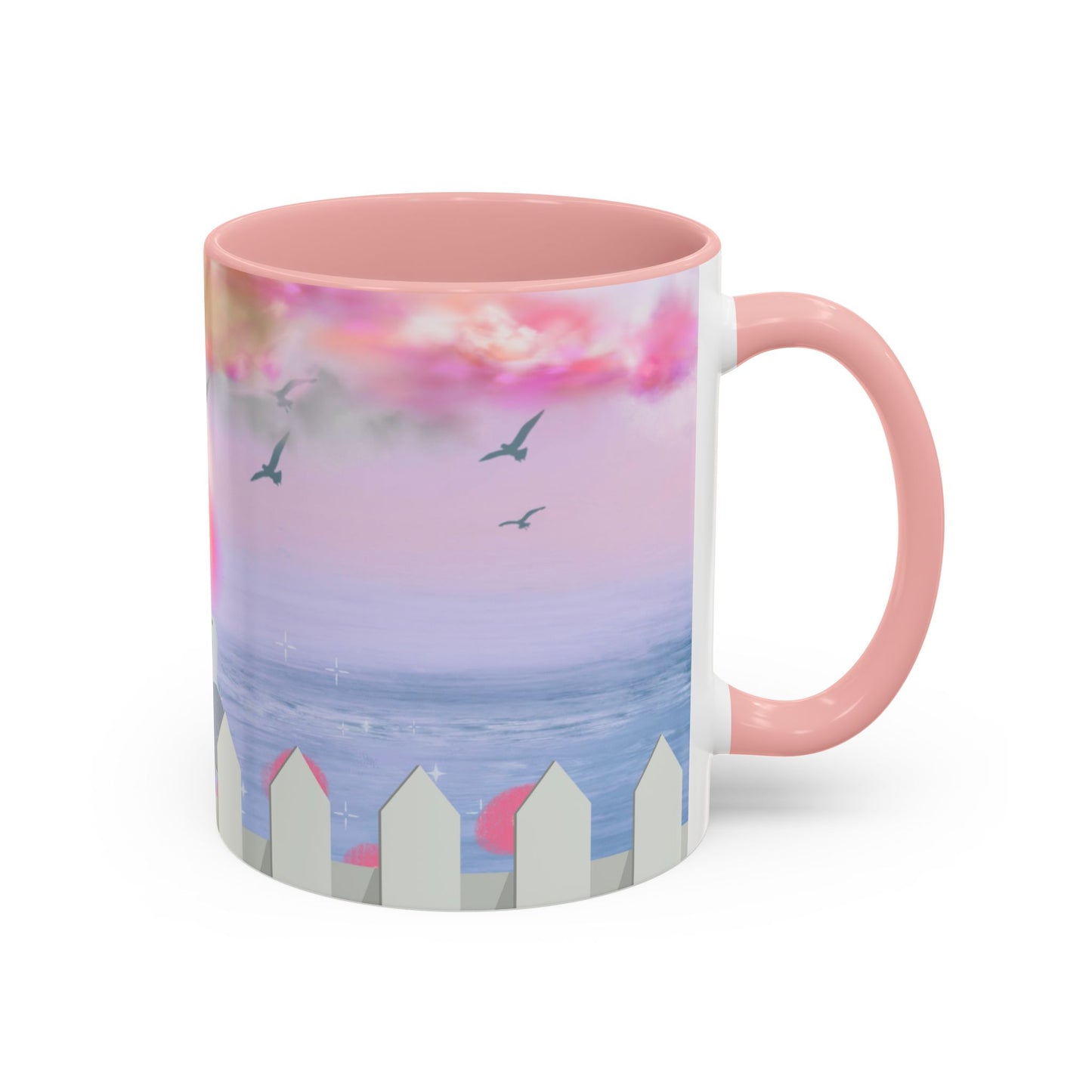 Coastal Accent Coffee Mug - Beach Vibes, Ocean Lovers, Nautical Gift, Seagull Design, Serene Decor