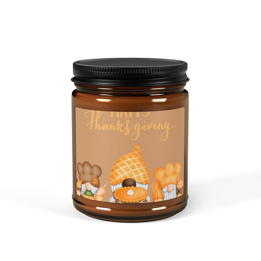 Thanksgiving Scented Soy Candle - Amber Jar