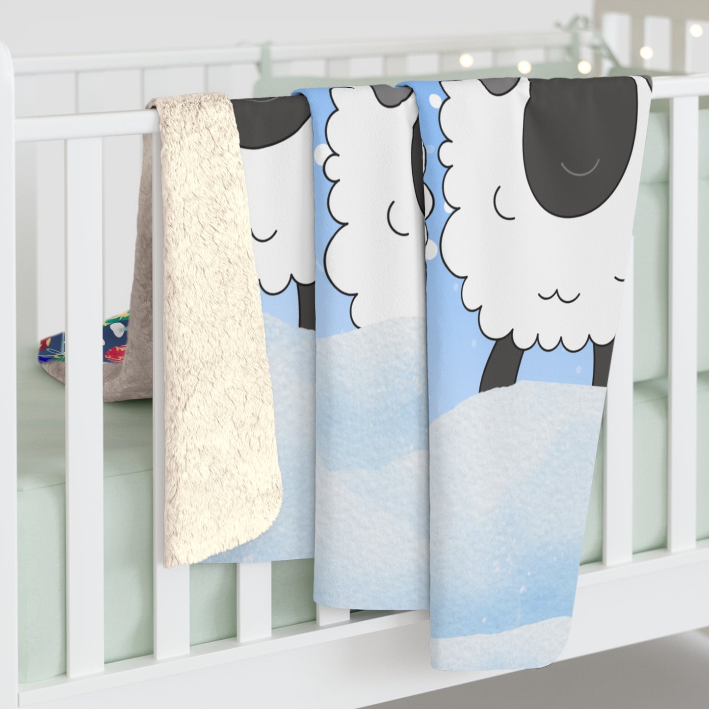 Fleece Navidad Sherpa Blanket, Cozy Christmas Throw, Holiday Gift, Warm Home Decor, Winter Snuggle Blanket