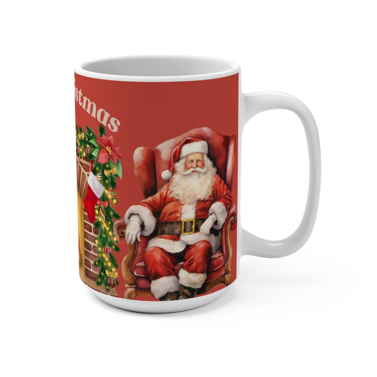 Christmas Mug, Festive Coffee Cup, Holiday Drinkware, Santa Christmas Gift, Cozy Winter Mug