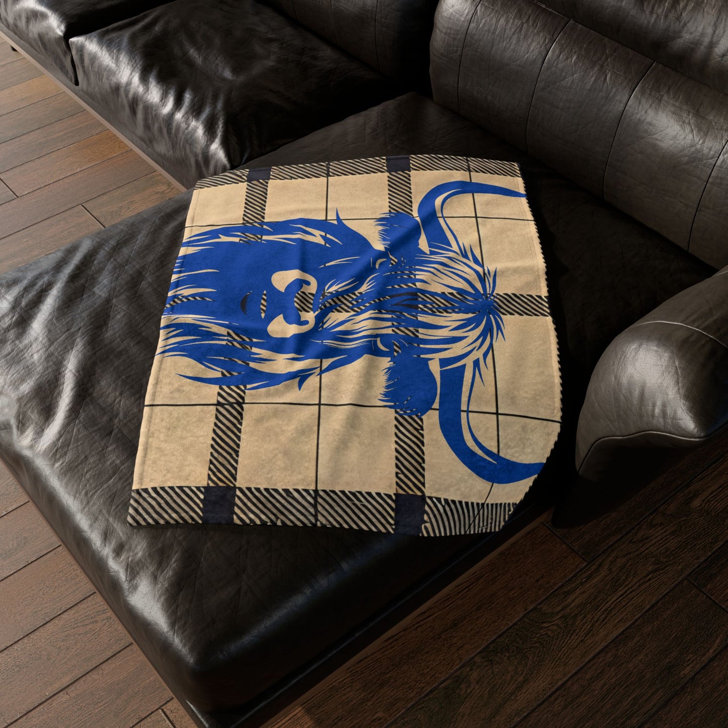 Highland Cow Blanket, Cozy Decorative Throw, Soft Fleece Blanket, Farmhouse Style Decor, Gift for Cow Lovers, Rustic Home Accessory