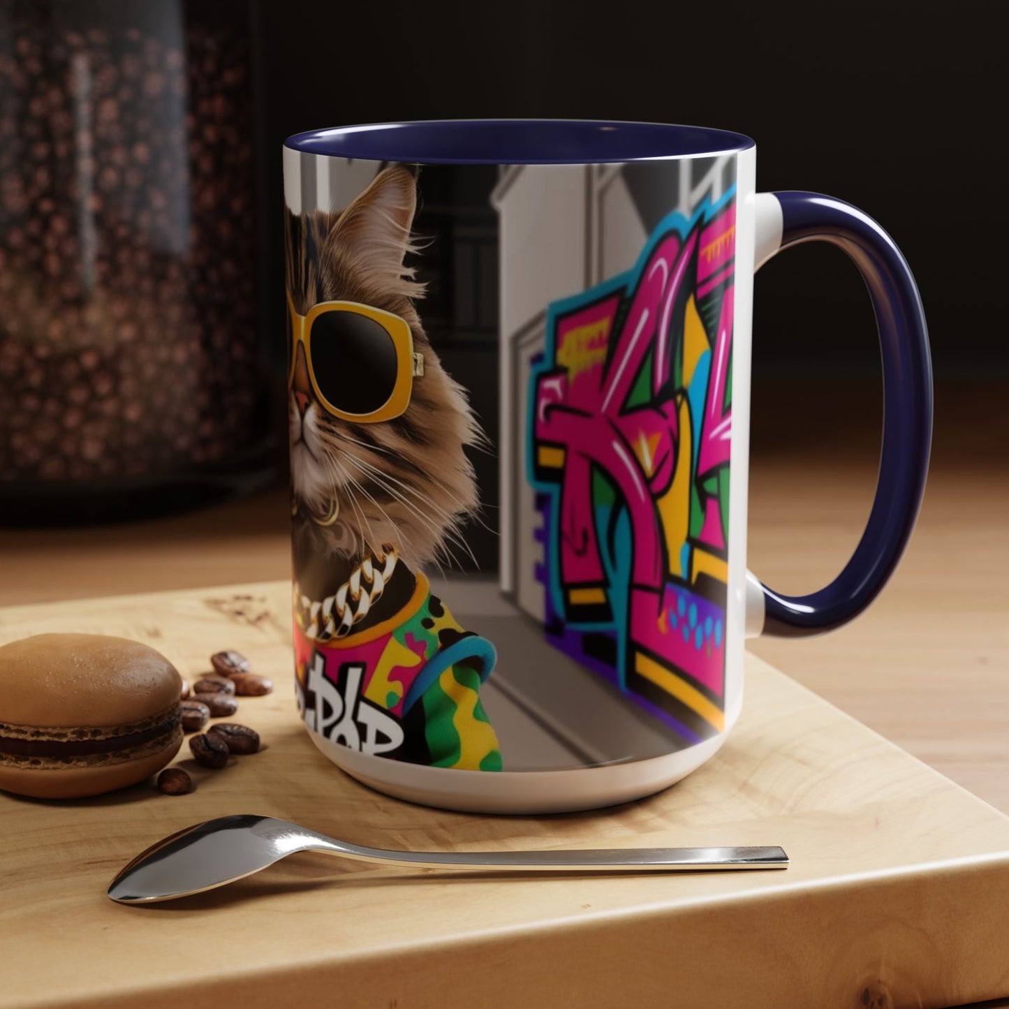 Trendy Cat-Inspired Coffee Mug, Cool Cat Mug for Animal Lovers, Gift for Cat Owners, Unique Pet Lover Coffee Cup, Office Mug