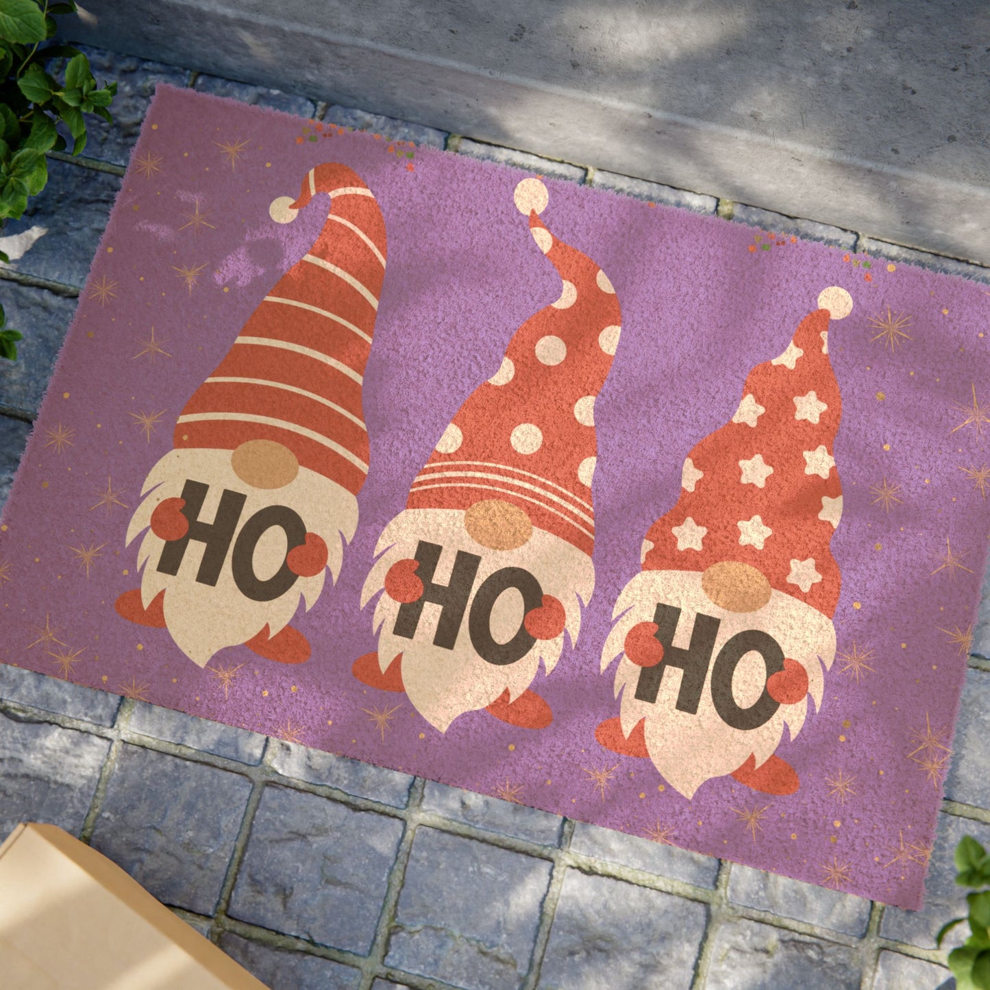 Festive Gnome Doormat | Holiday Entrance Rug, Christmas Door Mat, Seasonal Home Decor, Cute Welcome Mat, Ho Ho Ho Decor