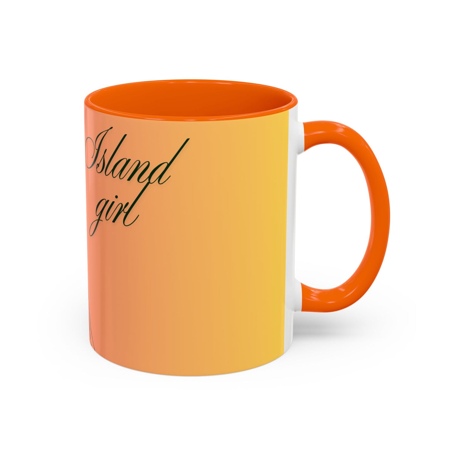 Island Girl Accent Coffee Mug | Retro Drinkware, Beach Gift, Summer Vibes, Unique Morning Brew, Gift for Her