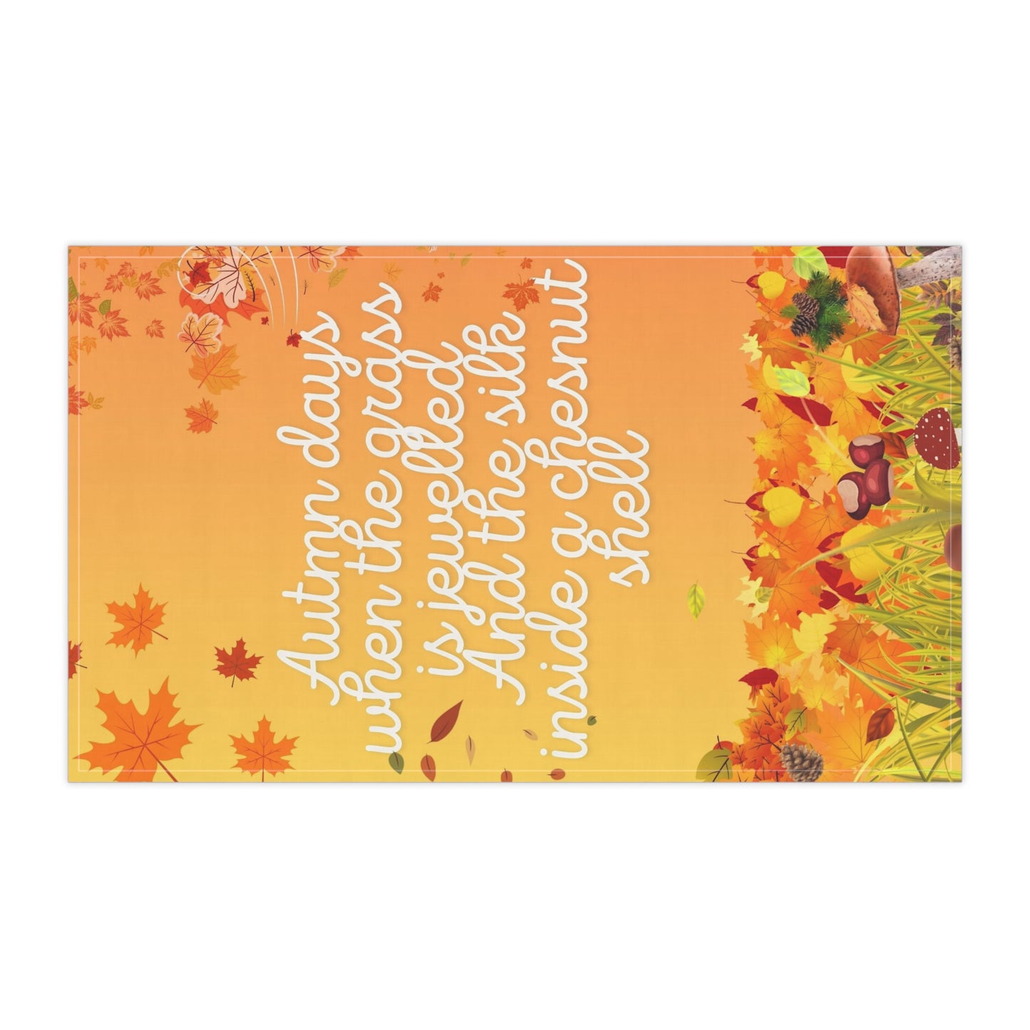 Autumn-Themed Cotton Tea Towels – Cozy Fall Home Decor