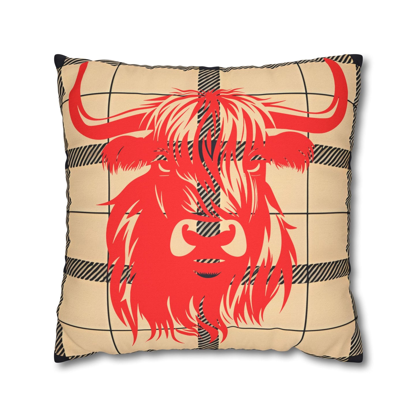 Rustic Highland Cow Pillowcase | Cozy Farmhouse Decor, Animal Lover Gift, Unique Home Accent, Throw Pillow Cover, Country Style Decor