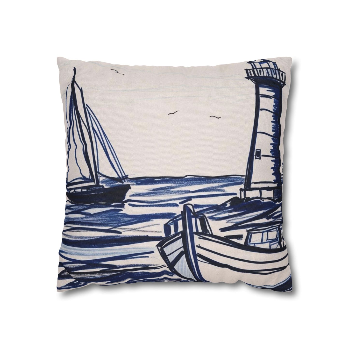 Nautical Sailboat Pillow