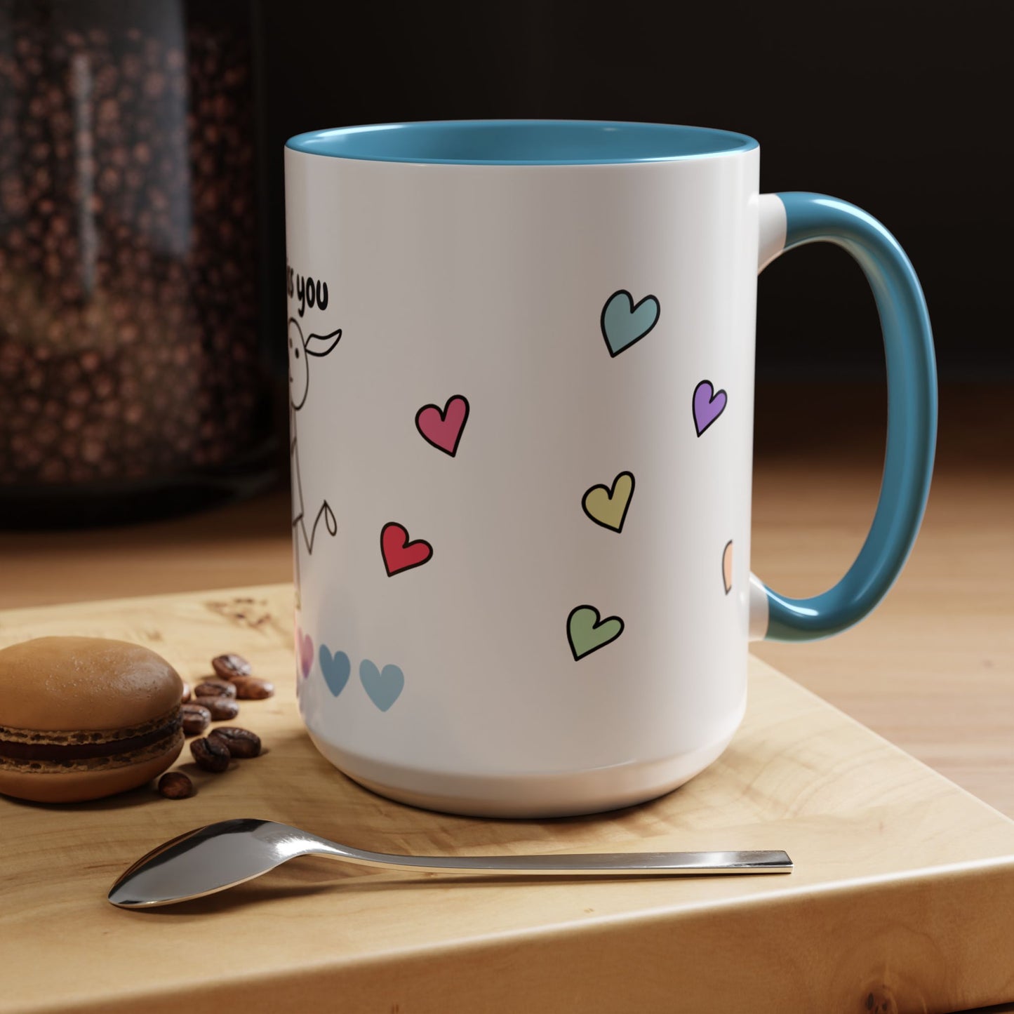 Miss You Accent Coffee Mug - Heartwarming Gift for Friends, Loved Ones, Birthdays, Valentine's Day, Coffee Lovers