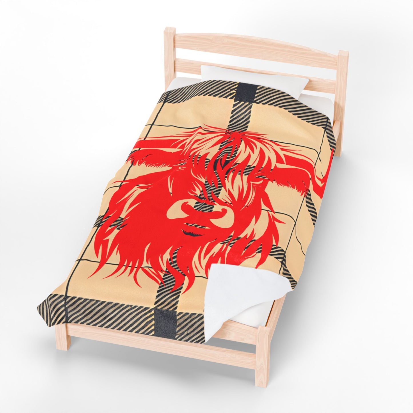 Highland Cow Plush Blanket, Cozy Home Decor, Farmhouse Throw, Gift for Cow Lovers, Warm Blanket for All Seasons