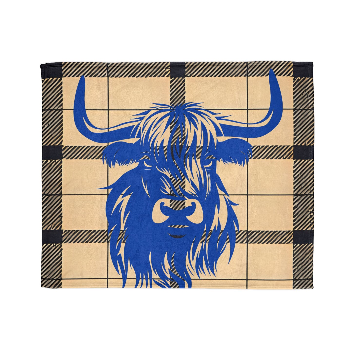 Highland Cow Blanket, Cozy Decorative Throw, Soft Fleece Blanket, Farmhouse Style Decor, Gift for Cow Lovers, Rustic Home Accessory