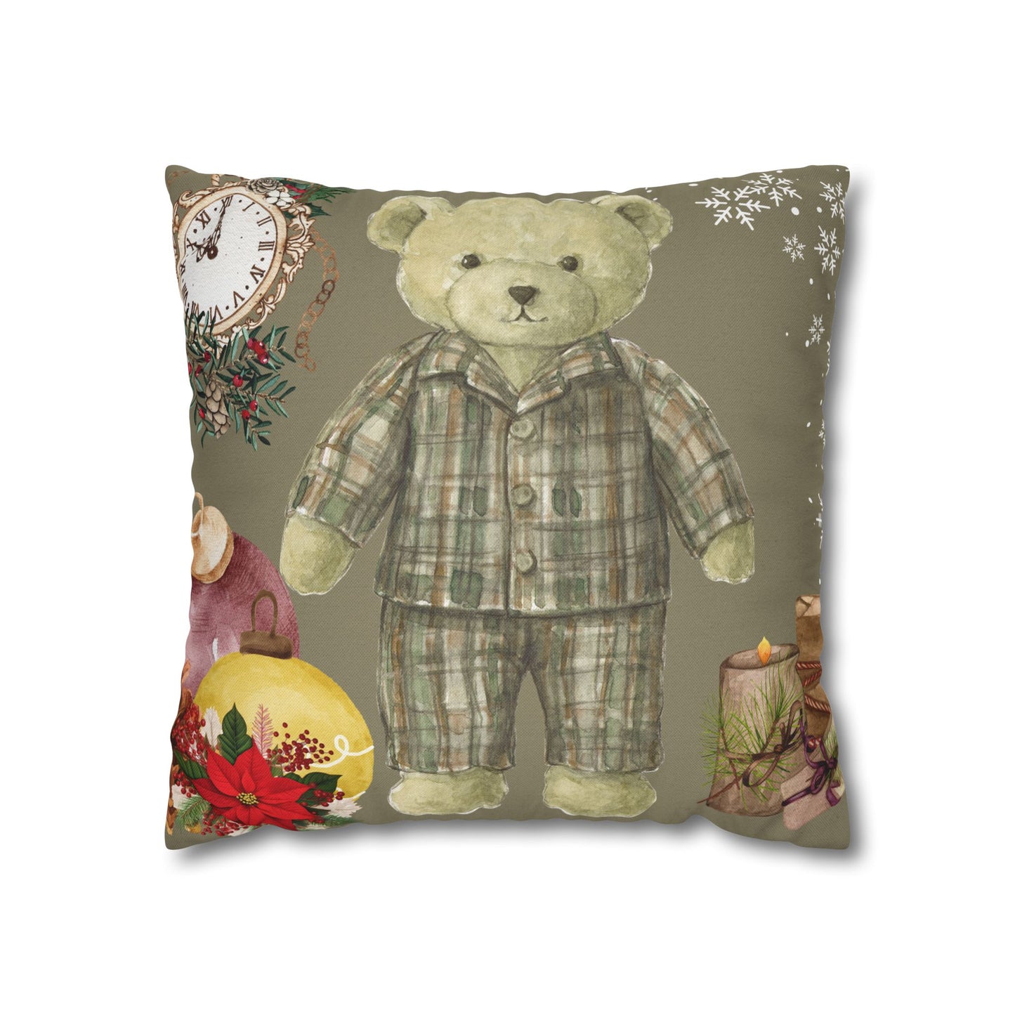 Cozy Holiday Bear Pillowcase