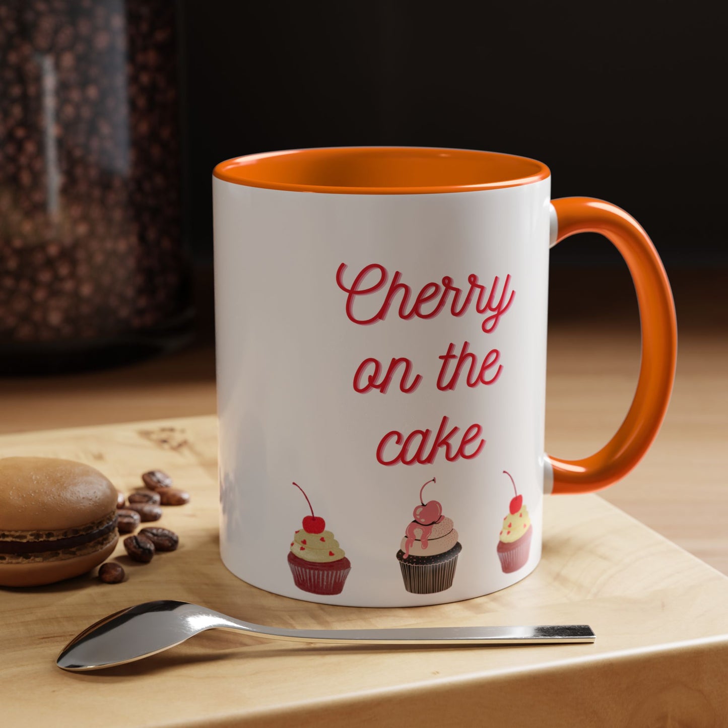 Cute Cupcake Themed Coffee Mug, Sweet Gift for Birthdays, Party Favor, Baking Lover, Kitchen Decor, Cherry on the Cake