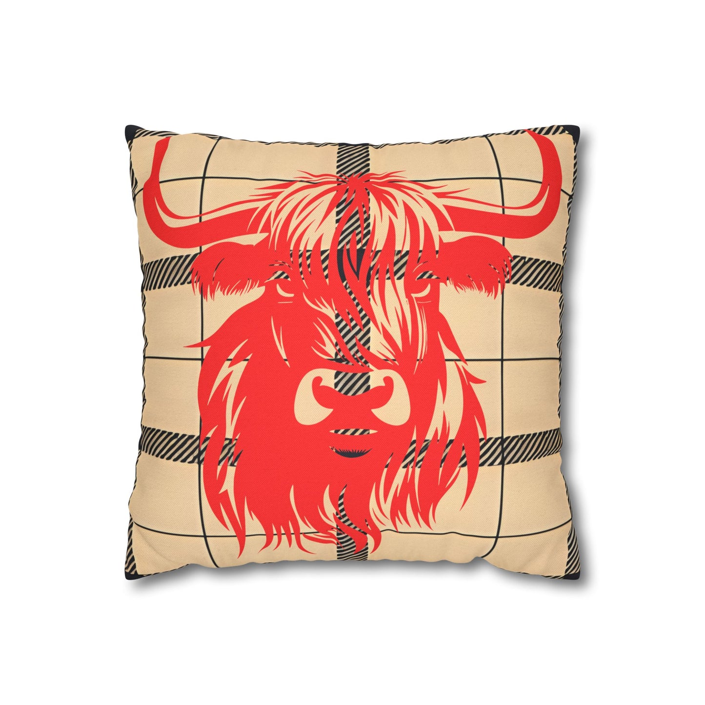 Rustic Highland Cow Pillowcase | Cozy Farmhouse Decor, Animal Lover Gift, Unique Home Accent, Throw Pillow Cover, Country Style Decor