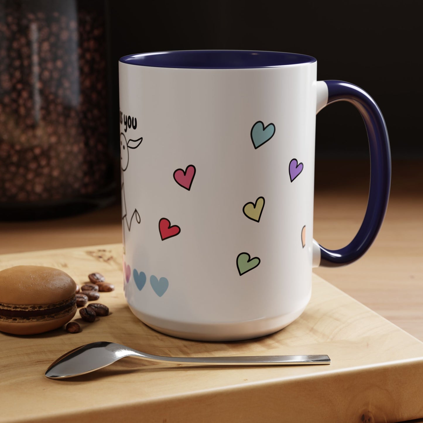 Miss You Accent Coffee Mug - Heartwarming Gift for Friends, Loved Ones, Birthdays, Valentine's Day, Coffee Lovers