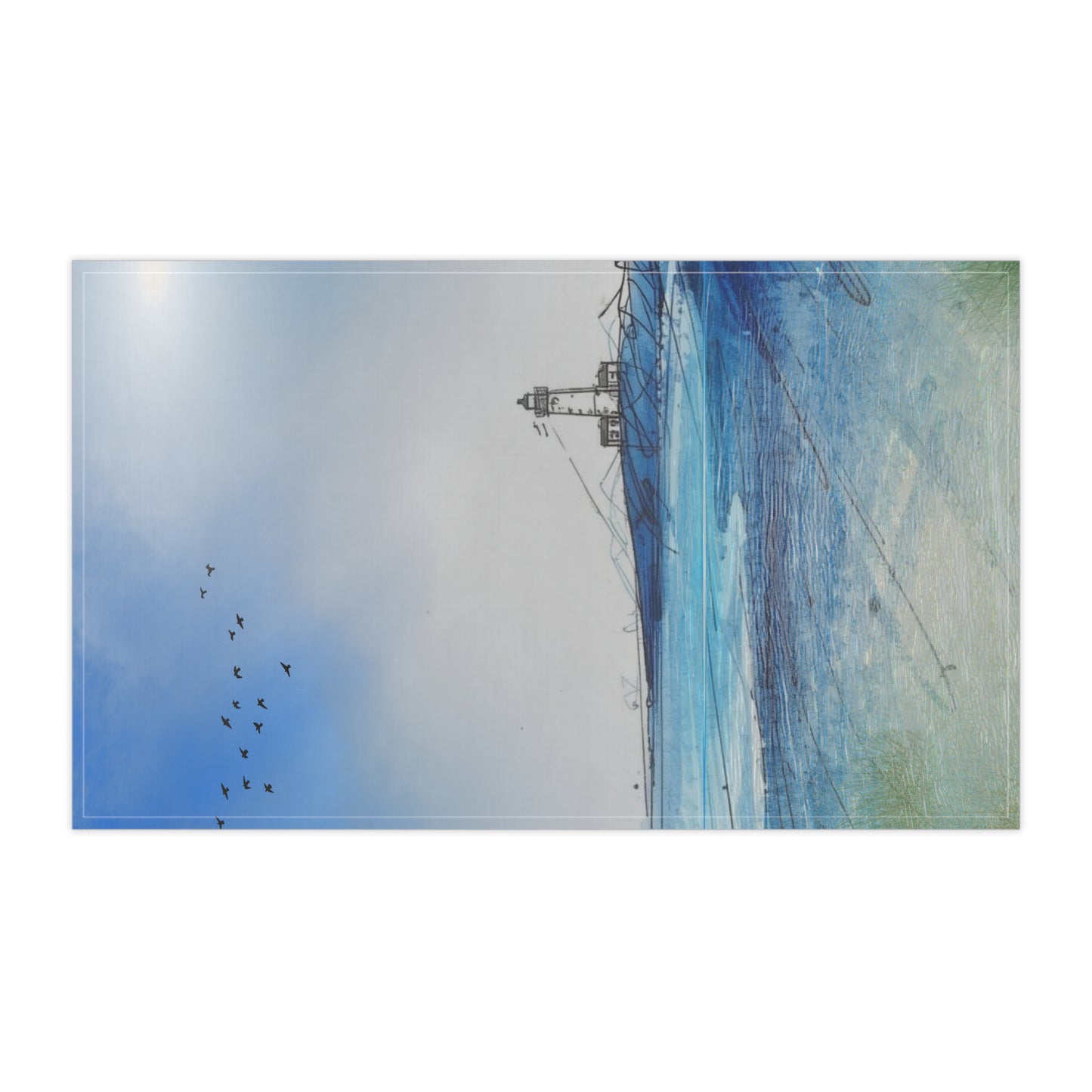 Coastal Lighthouse Tea Towels, Nautical Kitchen Decor, Beach House Gifts, Coastal Living Gifts, Ocean-Themed Home Accessories