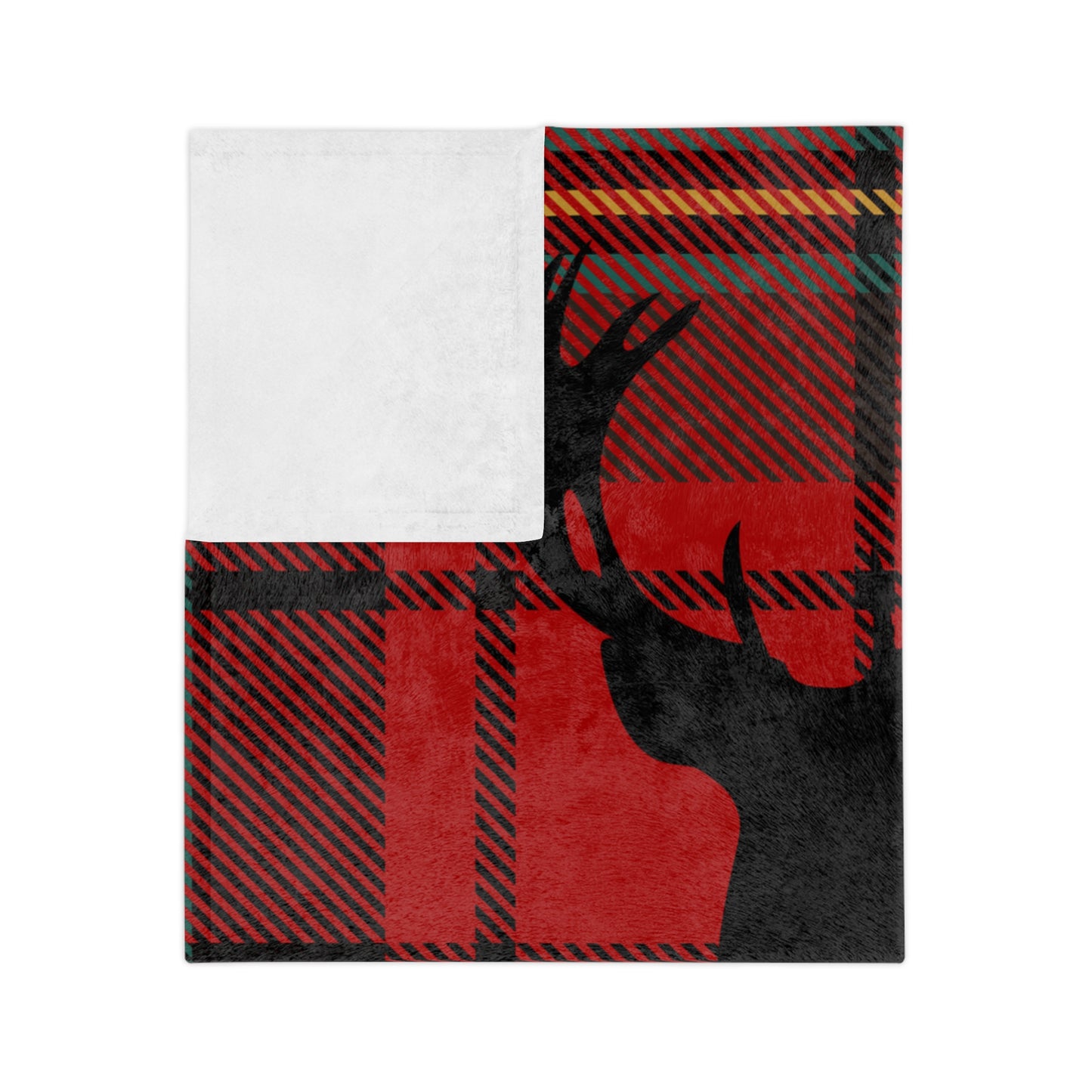 Cozy Plaid Deer Blanket