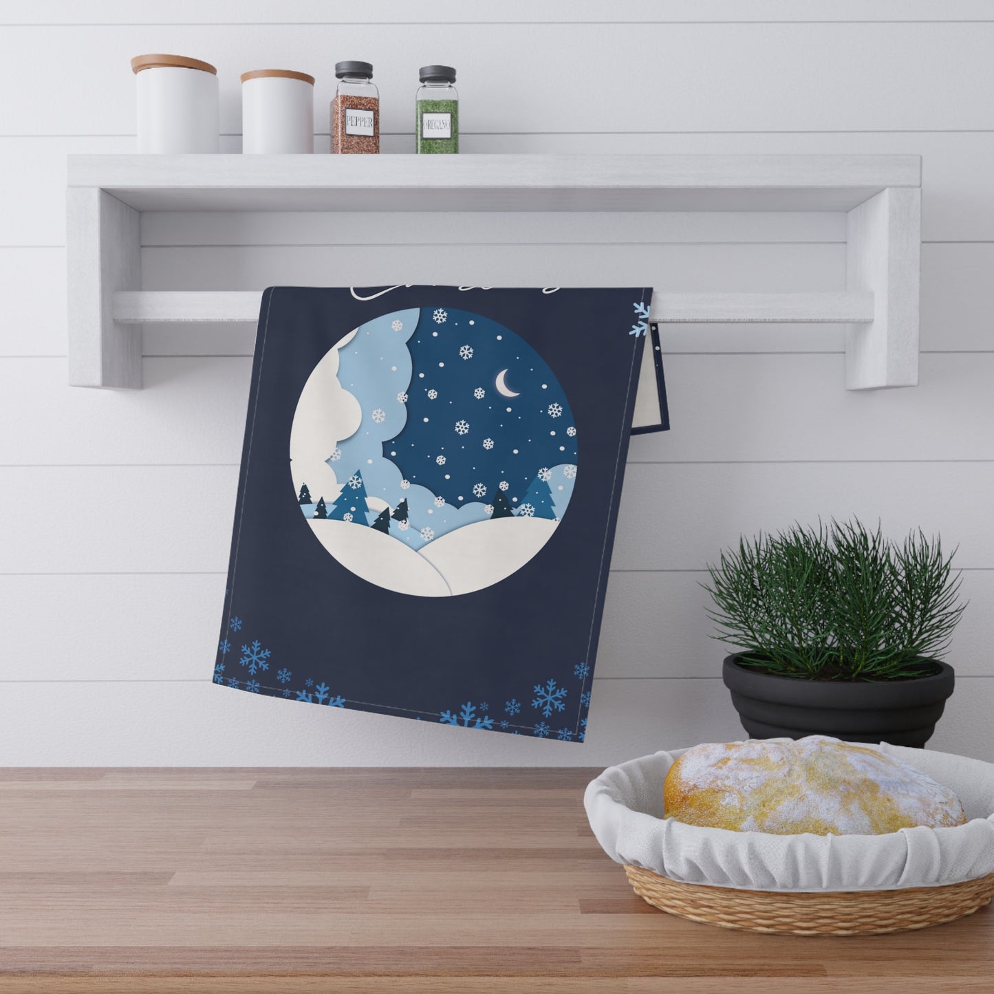 Winter Wonderland Tea Towels, Snowy Christmas Decor, Kitchen Gift, Holiday Party Essentials, Cozy Home Accessories, Festive Cooking Towels