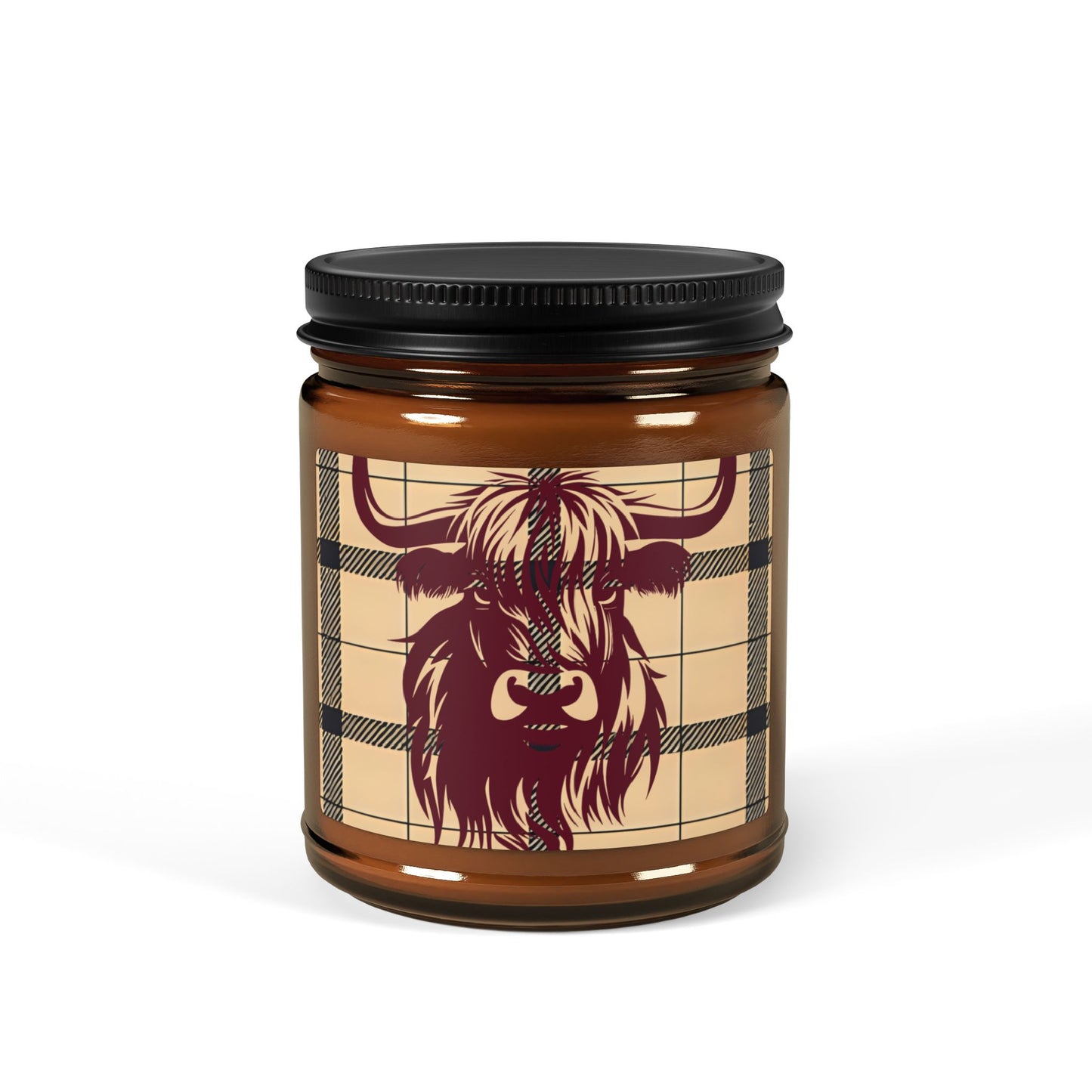 Rustic Highland Cow Scented Soy Candle, Cozy Home Decor, Gift for Candle Lovers, Farmhouse Vibes, Eco-Friendly Aromatherapy