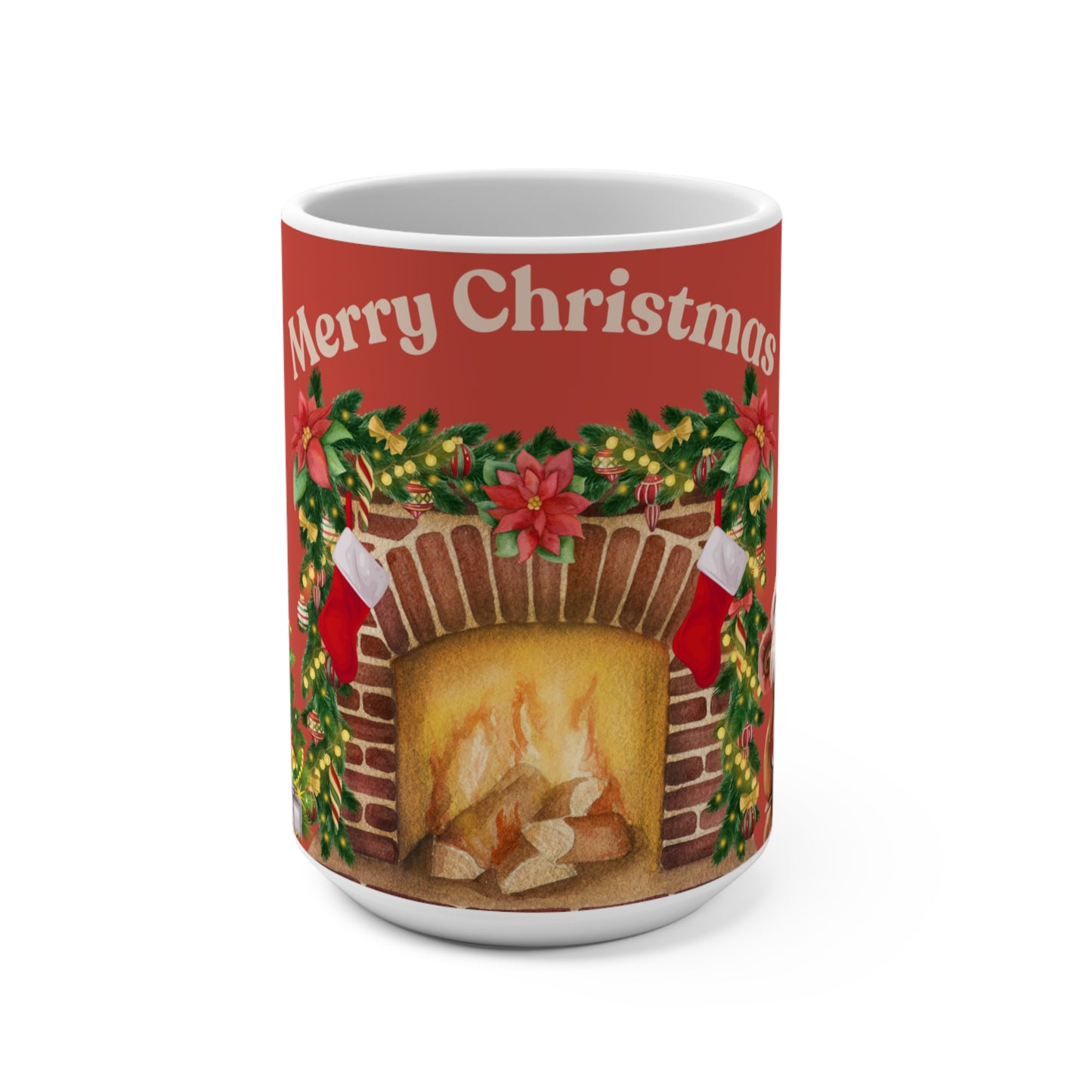 Christmas Mug, Festive Coffee Cup, Holiday Drinkware, Santa Christmas Gift, Cozy Winter Mug