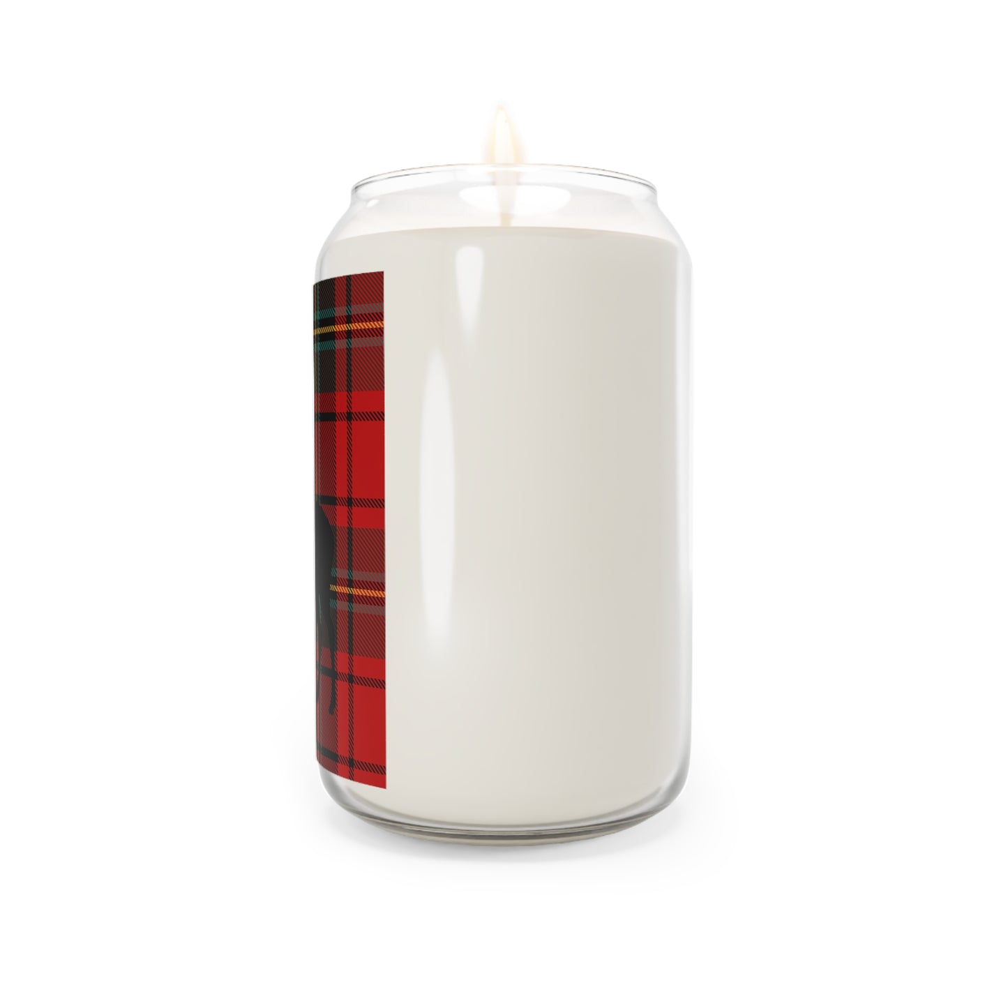 Plaid Deer Scented Soy Candle - Cozy Home Decor, 13.75oz