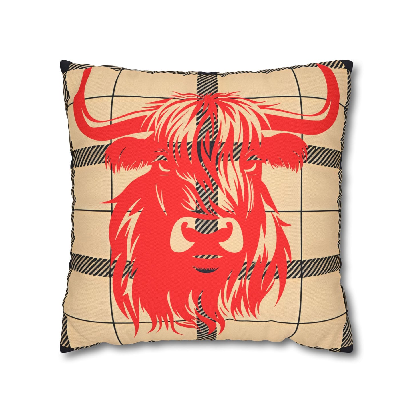 Rustic Highland Cow Pillowcase | Cozy Farmhouse Decor, Animal Lover Gift, Unique Home Accent, Throw Pillow Cover, Country Style Decor