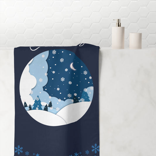 Festive Christmas Towel, Holiday Decor, Winter Kitchen Towel, Seasonal Gift, Seasonal Home Accessories, Merry Christmas Towel