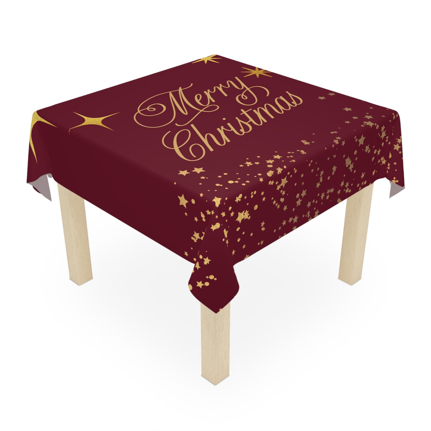 Christmas Tablecloth with Festive Star Design, Holiday Decor, Merry Christmas, Seasonal Table Setting, Family Gatherings