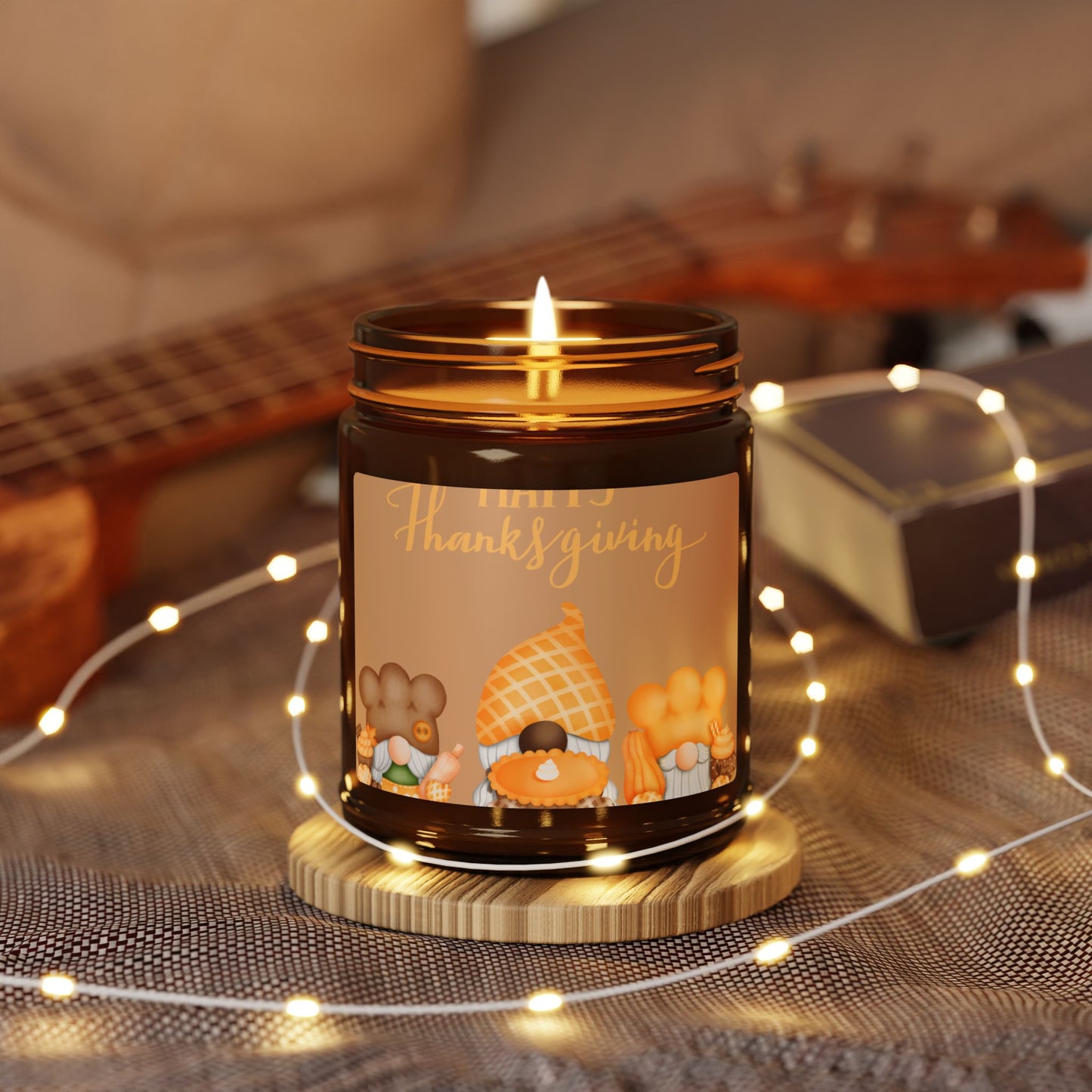 Thanksgiving Scented Soy Candle - Amber Jar