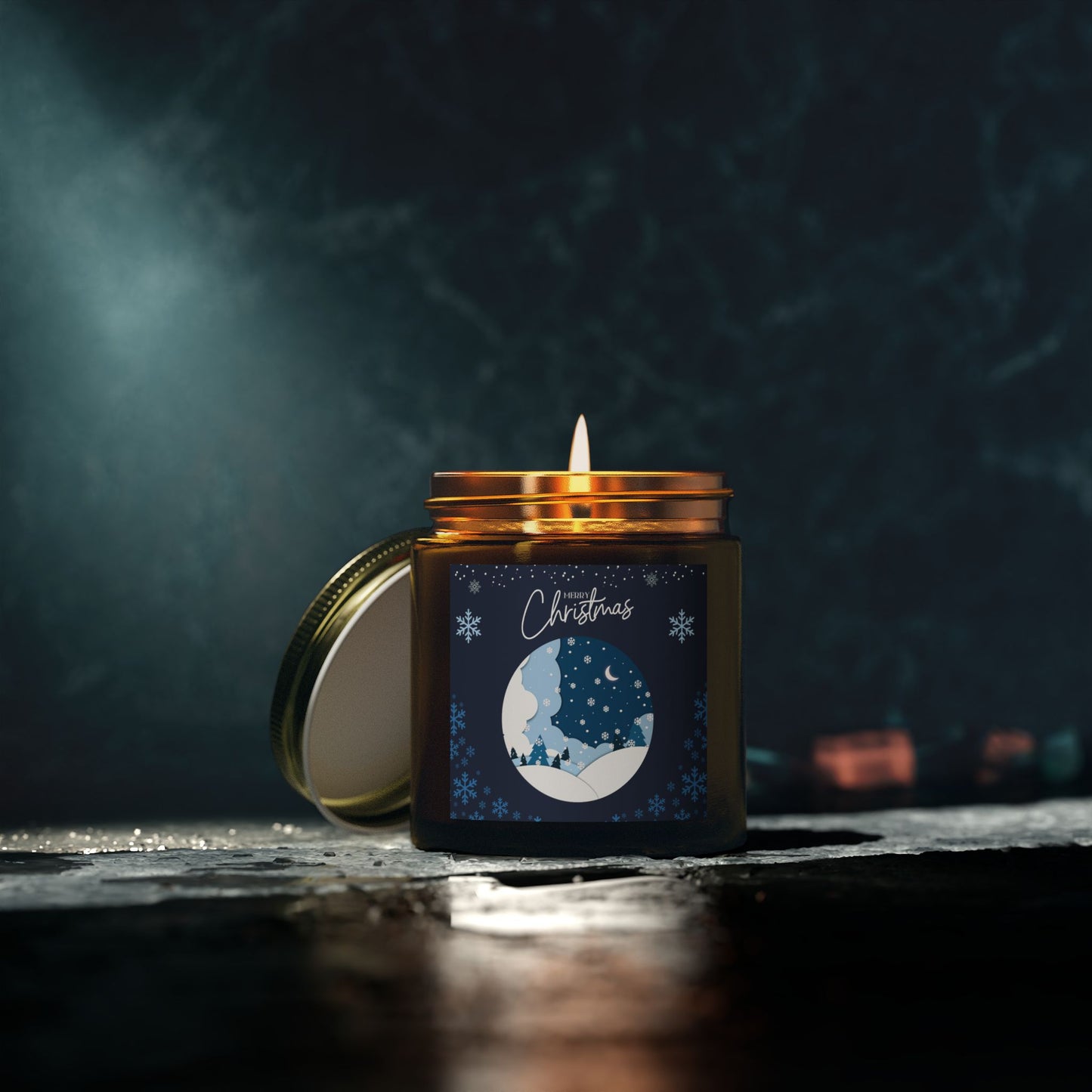 Christmas Scented Candle, Holiday Decor, Gift Idea, Winter Fragrance, Cozy Home Atmosphere