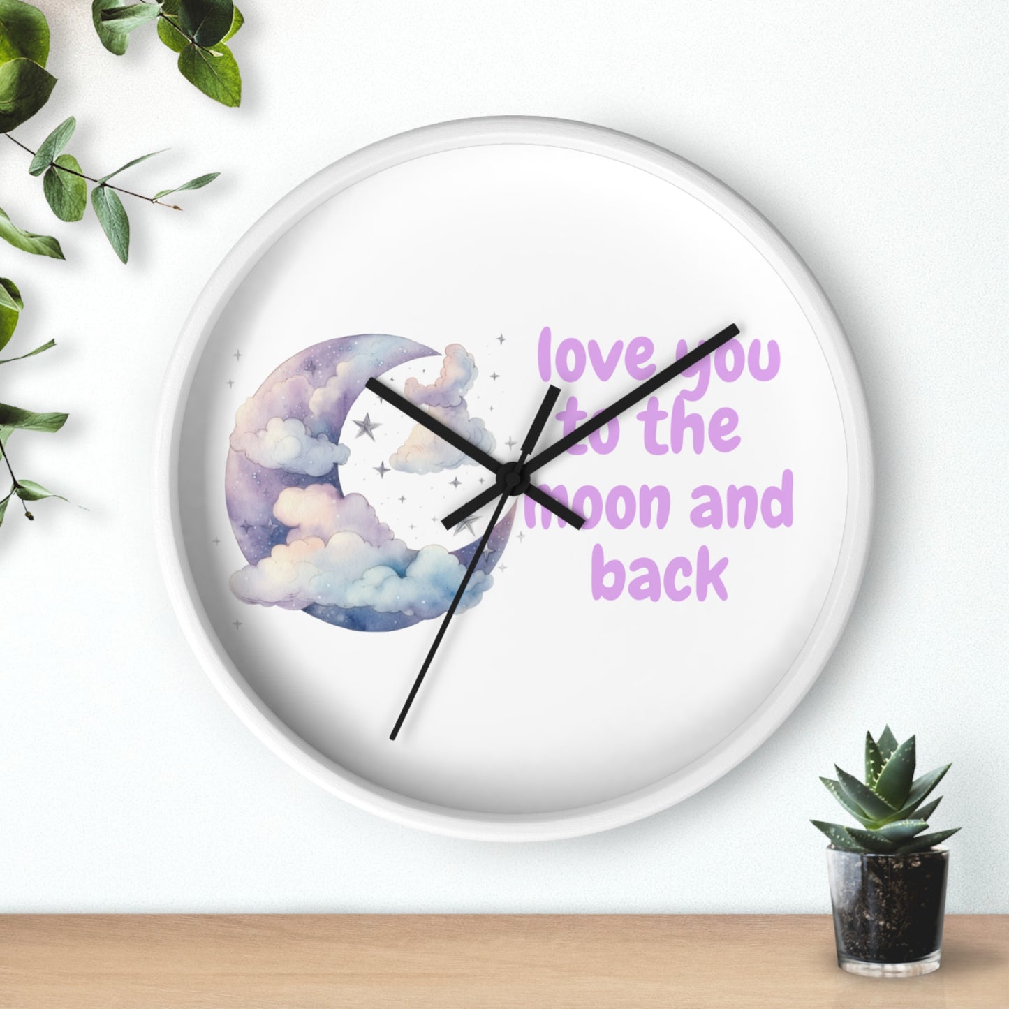 Whimsical Moon Wall Clock - Love You to the Moon and Back, Celestial Home Decor, Unique Gift, Baby Nursery, Romantic Decor, [...]