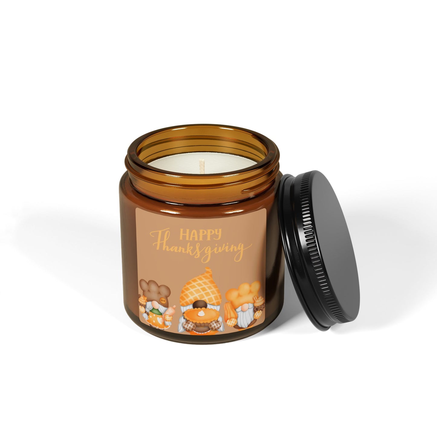 Thanksgiving Scented Soy Candle - Amber Jar