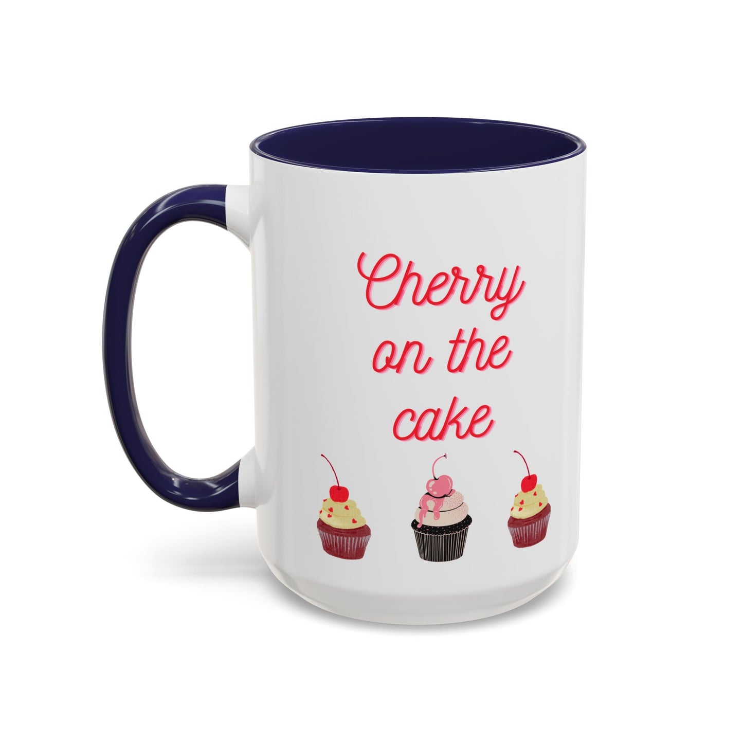 Cute Cupcake Themed Coffee Mug, Sweet Gift for Birthdays, Party Favor, Baking Lover, Kitchen Decor, Cherry on the Cake